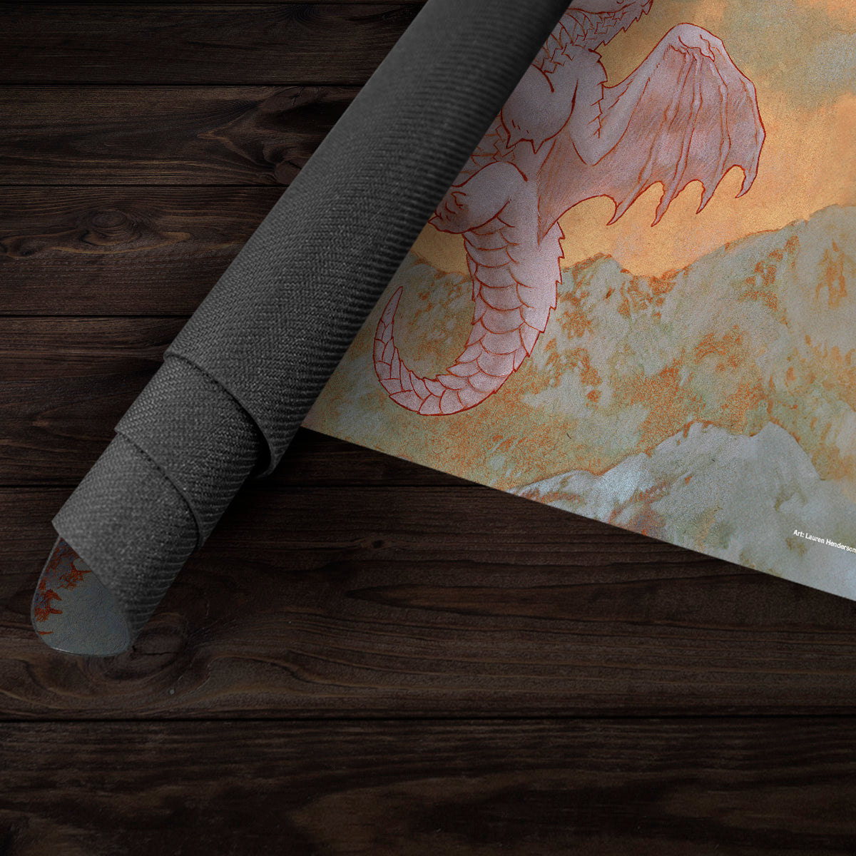 White Wyrmling Dragon Playmat - Premium Playmat from Inked Gaming - Just $34.99! Shop now at Game Crave Tournament Store