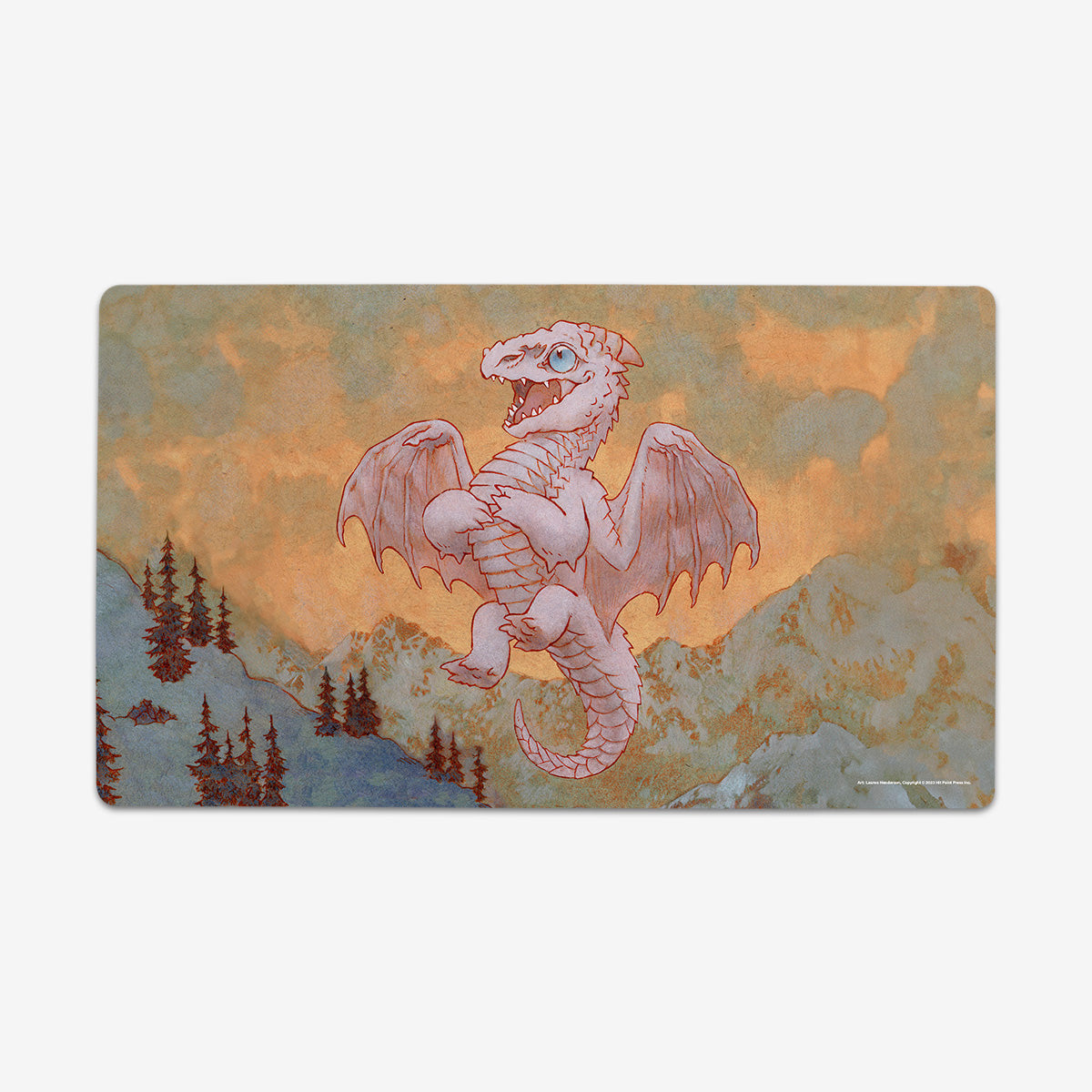White Wyrmling Dragon Playmat - Premium Playmat from Inked Gaming - Just $34.99! Shop now at Game Crave Tournament Store