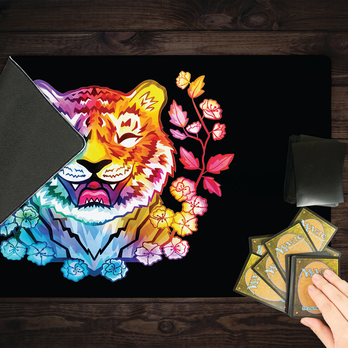 Tiger Ray of Rainbows Playmat - Premium Desk Mat from Inked Gaming - Just $34.99! Shop now at Game Crave Tournament Store