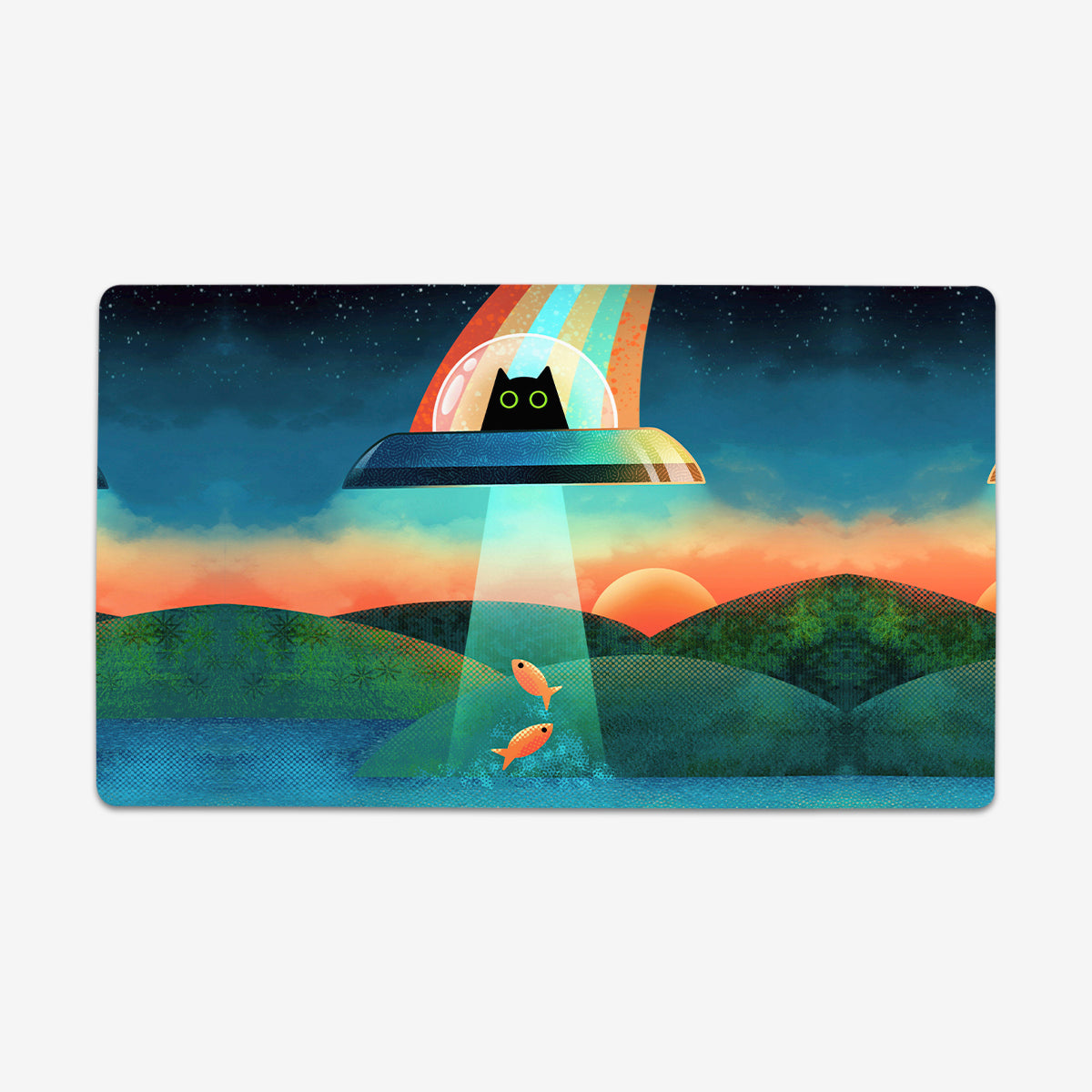 The Purrfect Alien Playmat - Premium Desk Mat from Inked Gaming - Just $34.99! Shop now at Game Crave Tournament Store