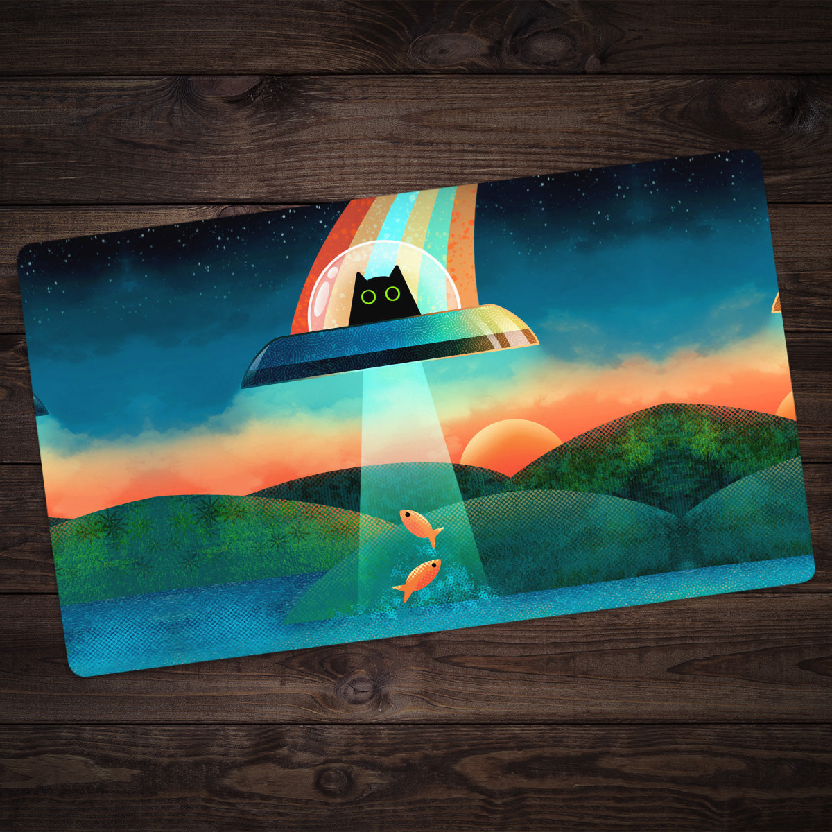 The Purrfect Alien Playmat - Premium Desk Mat from Inked Gaming - Just $34.99! Shop now at Game Crave Tournament Store