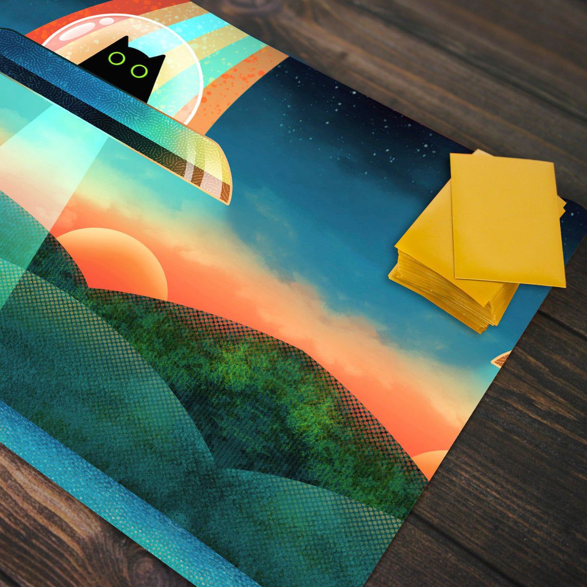 The Purrfect Alien Playmat - Premium Desk Mat from Inked Gaming - Just $34.99! Shop now at Game Crave Tournament Store