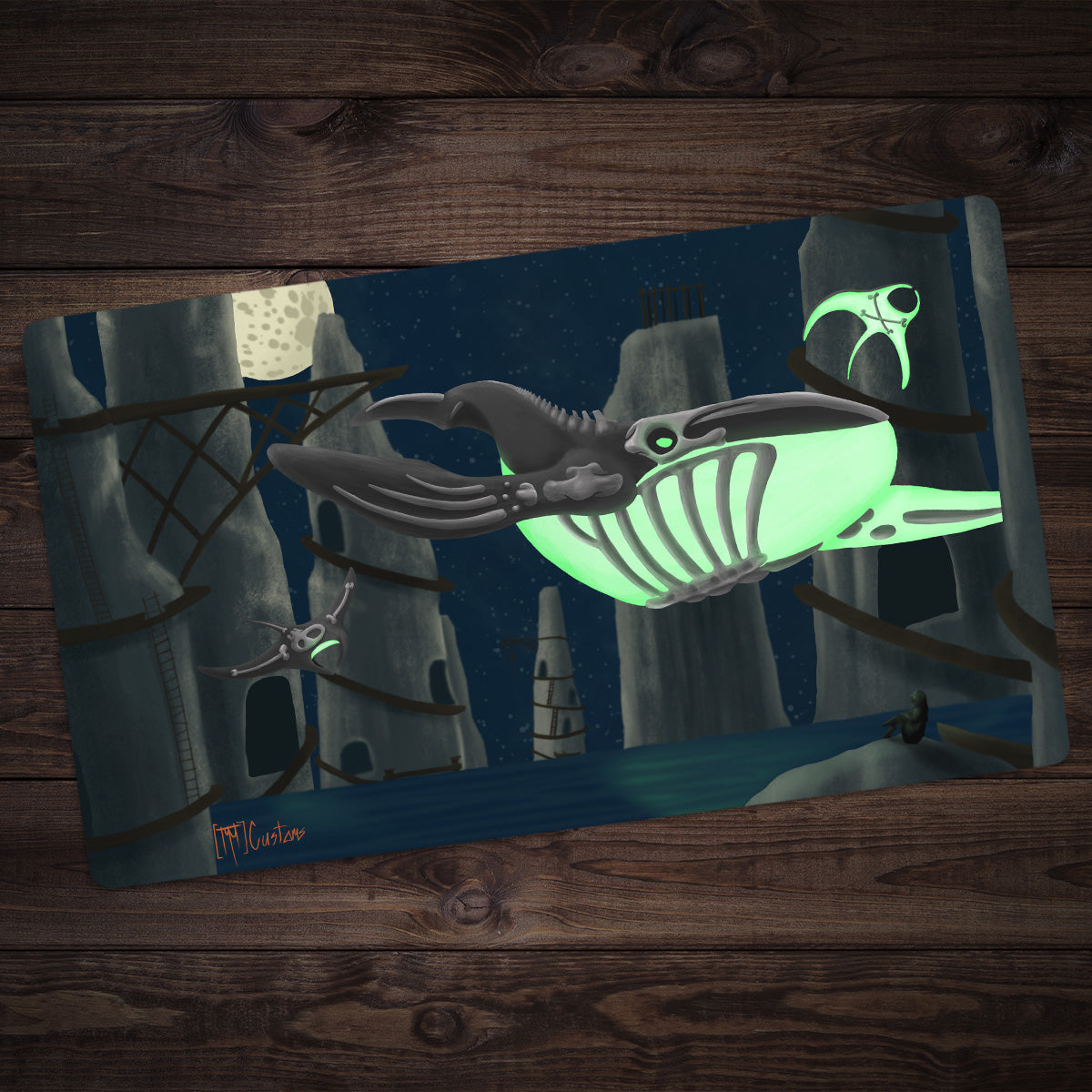 Spooky Whale Playmat - Premium Playmat from Inked Gaming - Just $34.99! Shop now at Game Crave Tournament Store