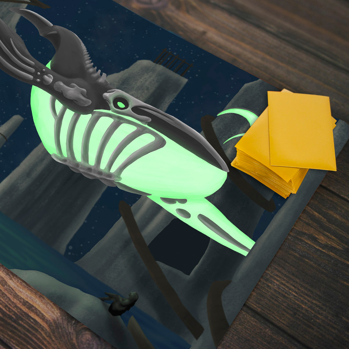 Spooky Whale Playmat - Premium Playmat from Inked Gaming - Just $34.99! Shop now at Game Crave Tournament Store