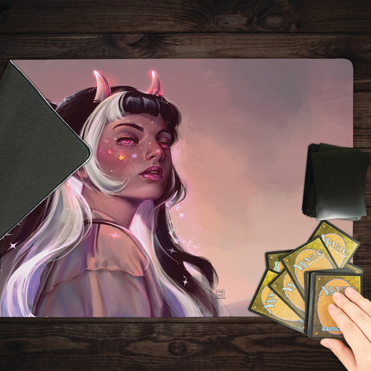 The Glow Playmat - Premium Playmat from Inked Gaming - Just $34.99! Shop now at Game Crave Tournament Store