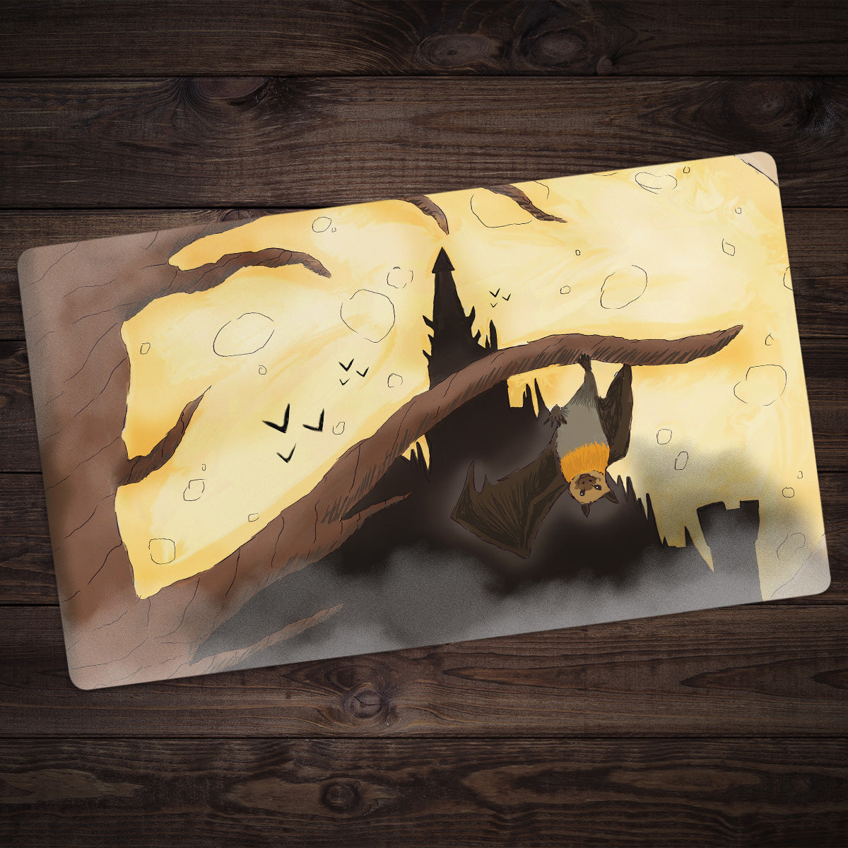 Spooky Bat Castle Playmat - Premium Playmat from Inked Gaming - Just $34.99! Shop now at Game Crave Tournament Store