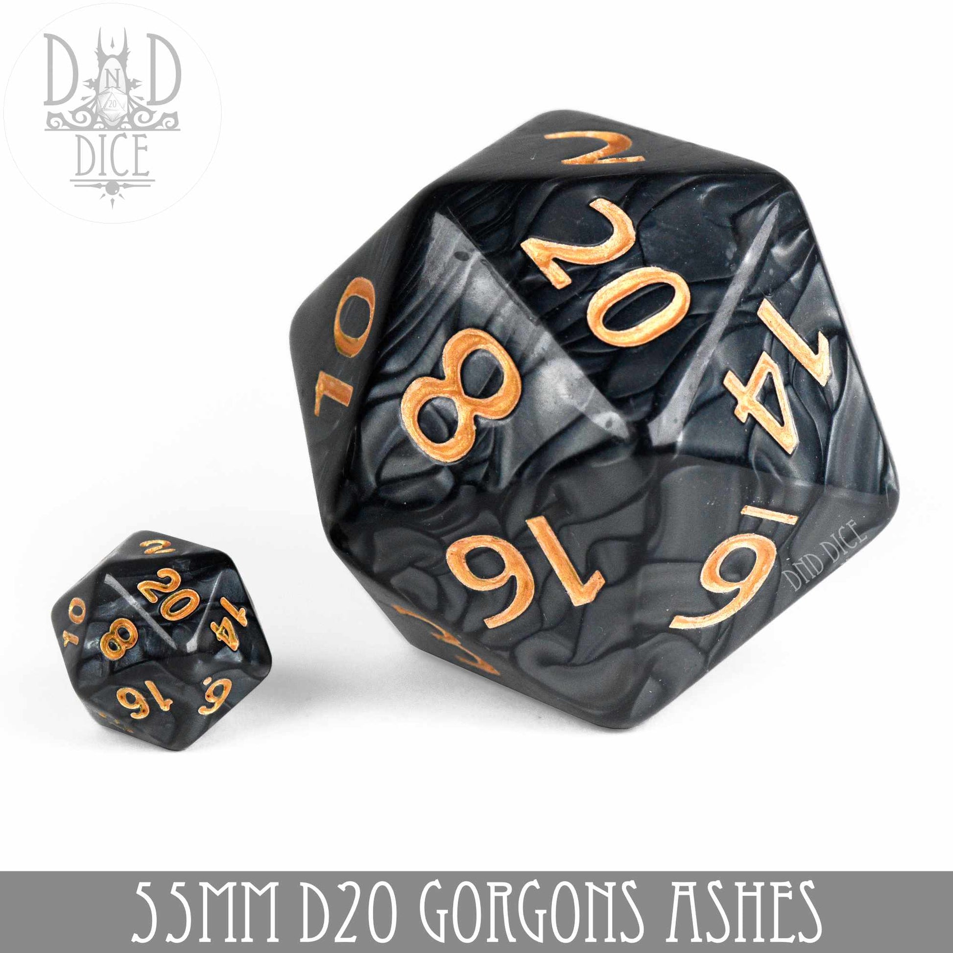 55mm D20 - Gorgons Ashes - Premium Dice Sets & Games from DND DICE - Just $15! Shop now at Game Crave Tournament Store