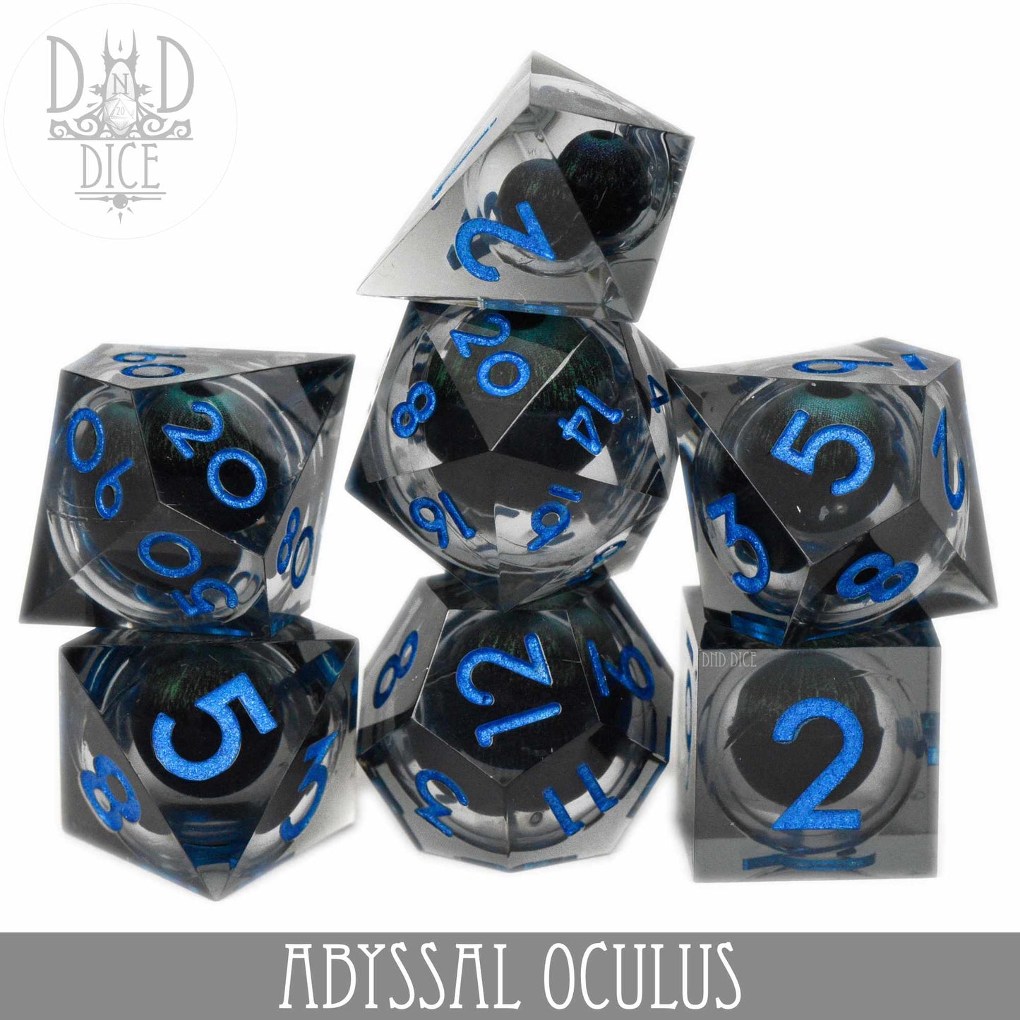 Abyssal Oculus Liquid Core Dice Set - Premium Dice Sets & Games from DND DICE - Just $40! Shop now at Game Crave Tournament Store