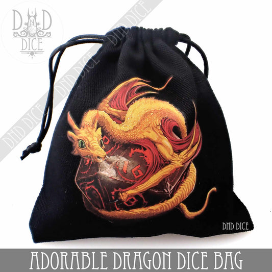 Adorable Dragon Dice Bag - Premium Dice Sets & Games from DND DICE - Just $12! Shop now at Game Crave Tournament Store