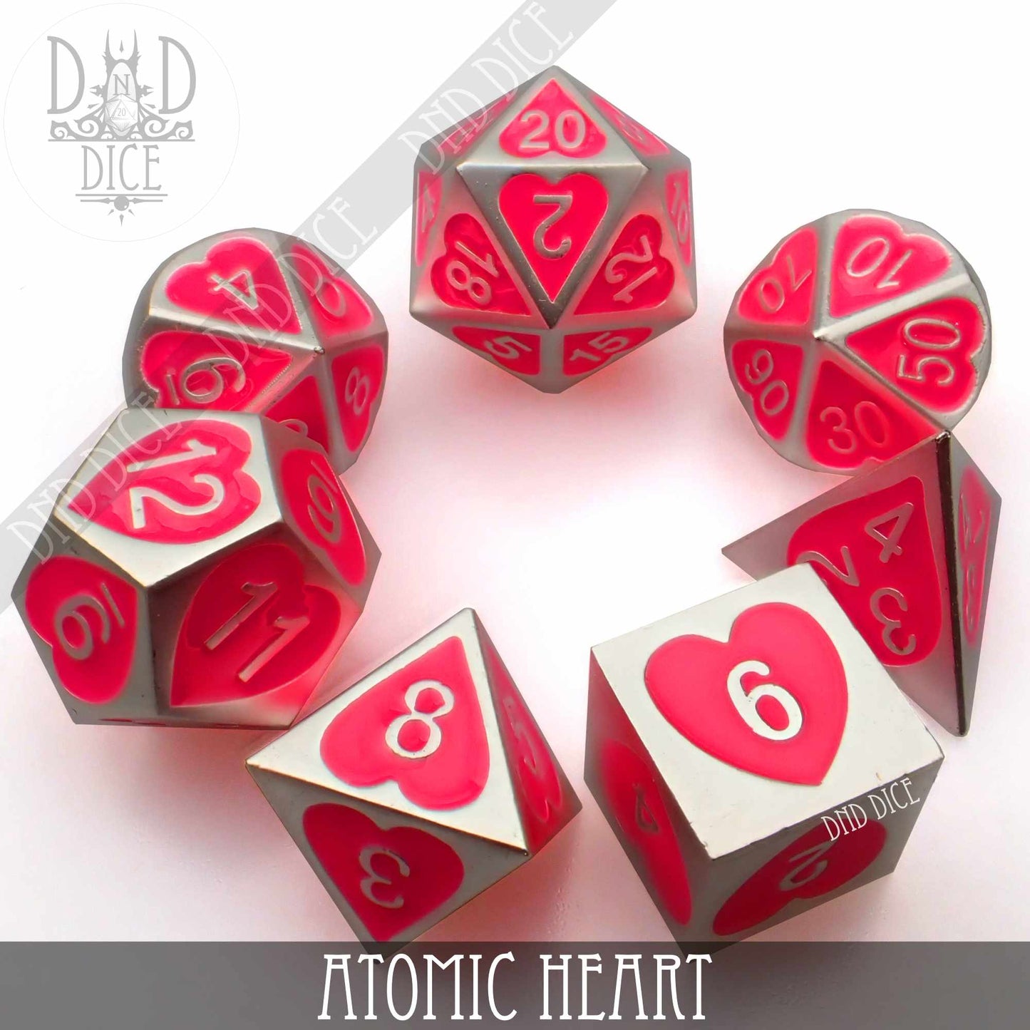 Atomic Heart Metal Dice Set - Premium Dice Sets & Games from DND DICE - Just $25! Shop now at Game Crave Tournament Store