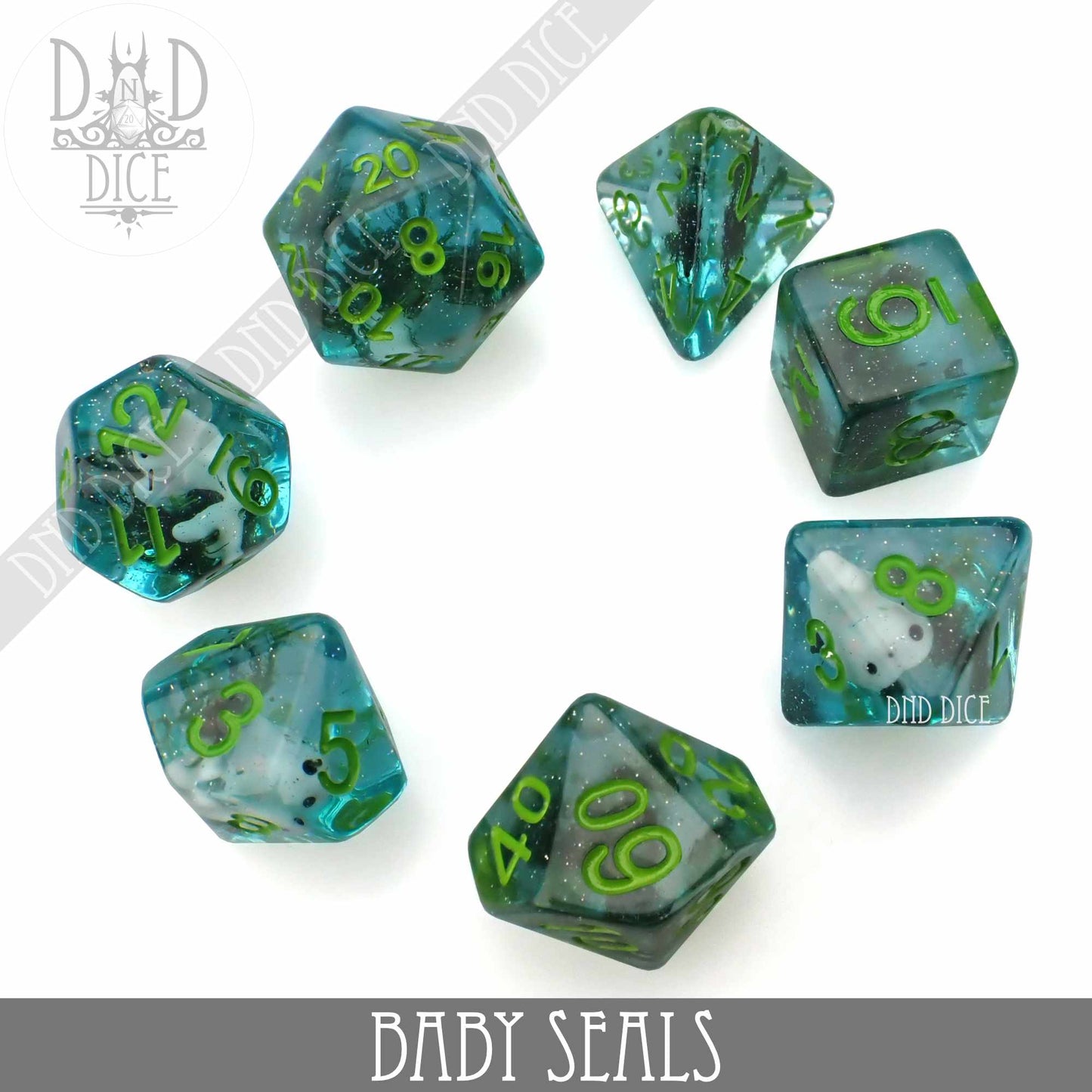 Baby Seals Dice Set - Premium Dice Sets & Games from DND DICE - Just $15! Shop now at Game Crave Tournament Store