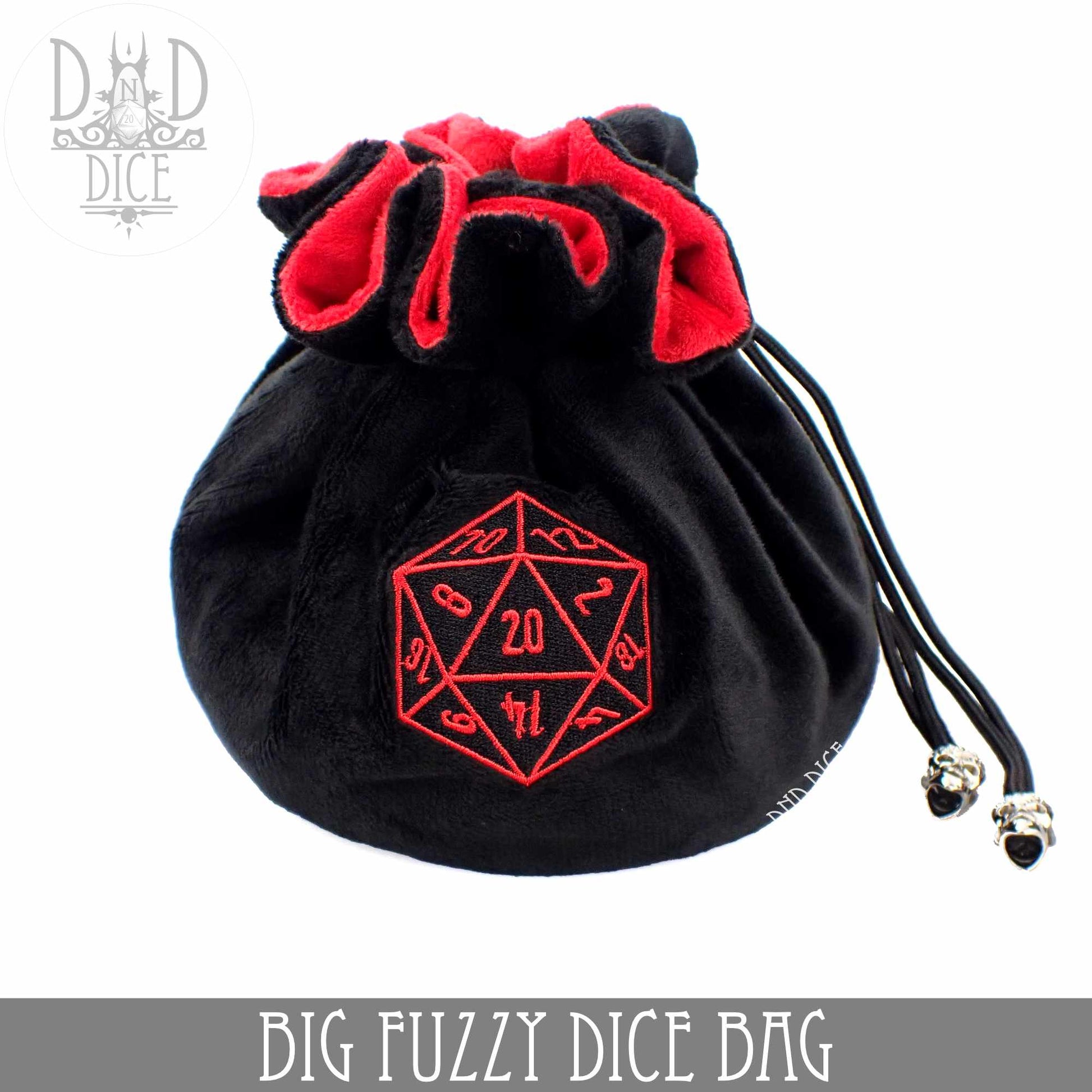 Big Fuzzy Dice Bag (7 Colors) - Premium Dice Sets & Games from DND DICE - Just $25! Shop now at Game Crave Tournament Store