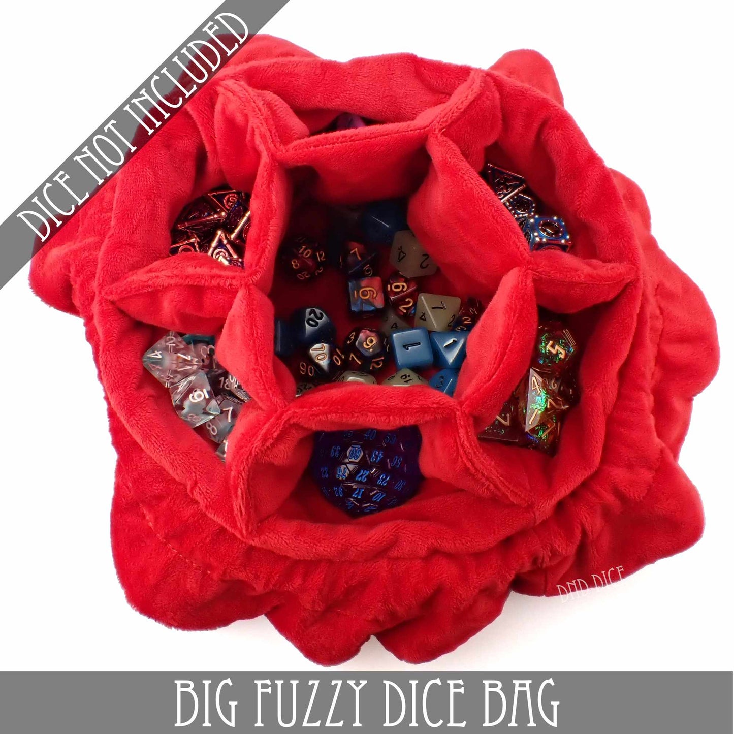 Big Fuzzy Dice Bag (7 Colors) - Premium Dice Sets & Games from DND DICE - Just $25! Shop now at Game Crave Tournament Store