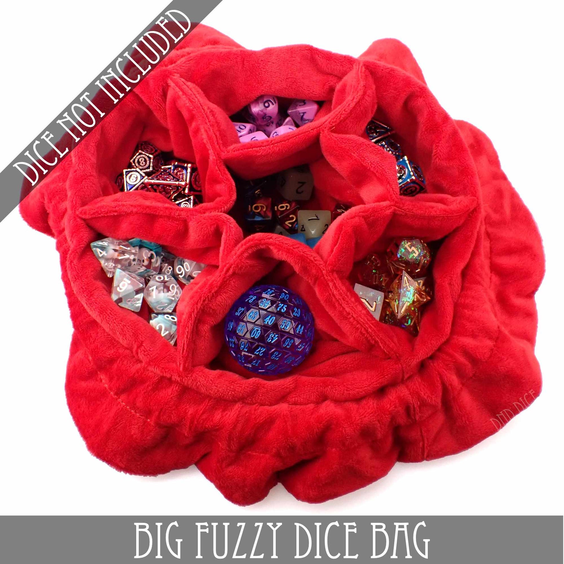 Big Fuzzy Dice Bag (7 Colors) - Premium Dice Sets & Games from DND DICE - Just $25! Shop now at Game Crave Tournament Store