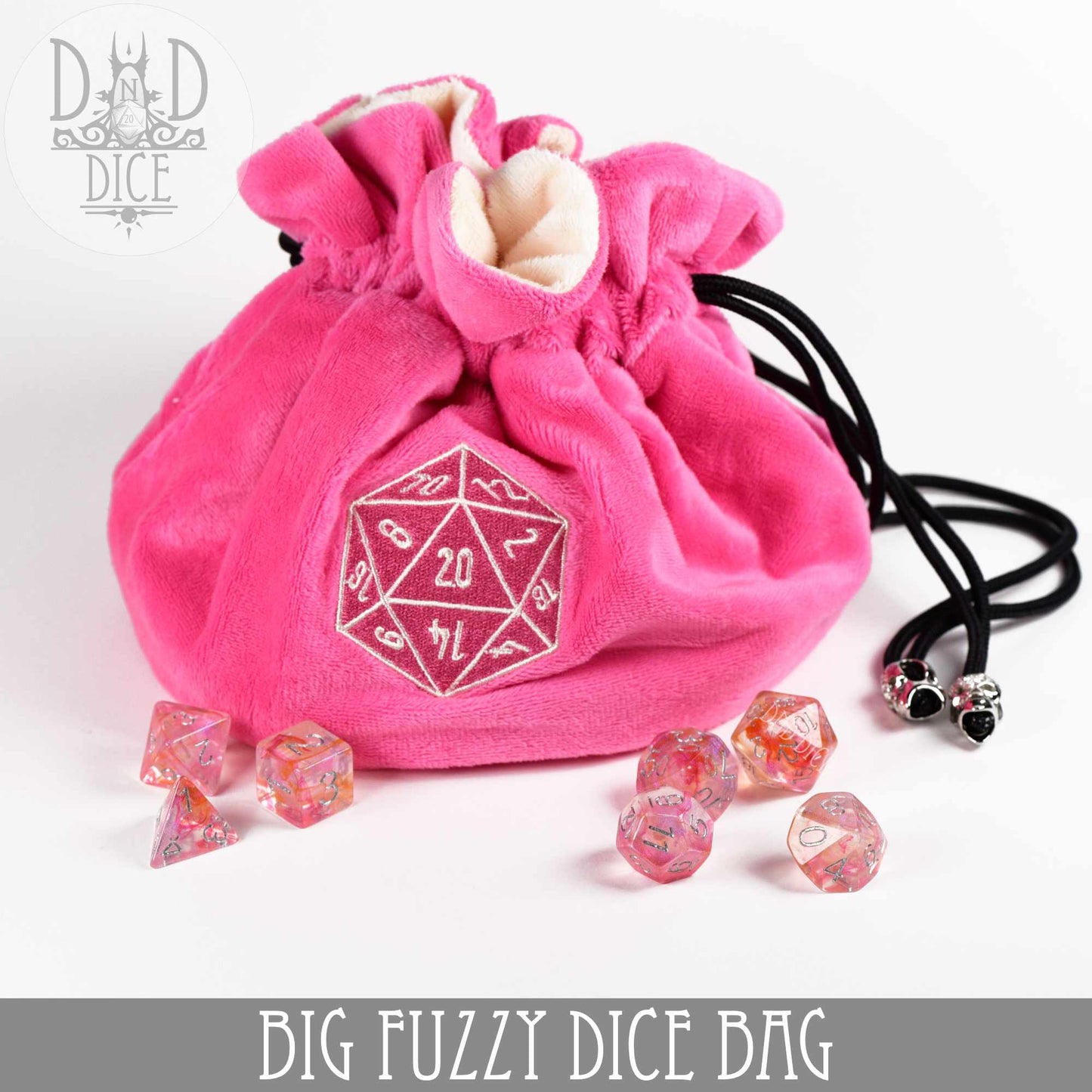 Big Fuzzy Dice Bag (7 Colors) - Premium Dice Sets & Games from DND DICE - Just $25! Shop now at Game Crave Tournament Store