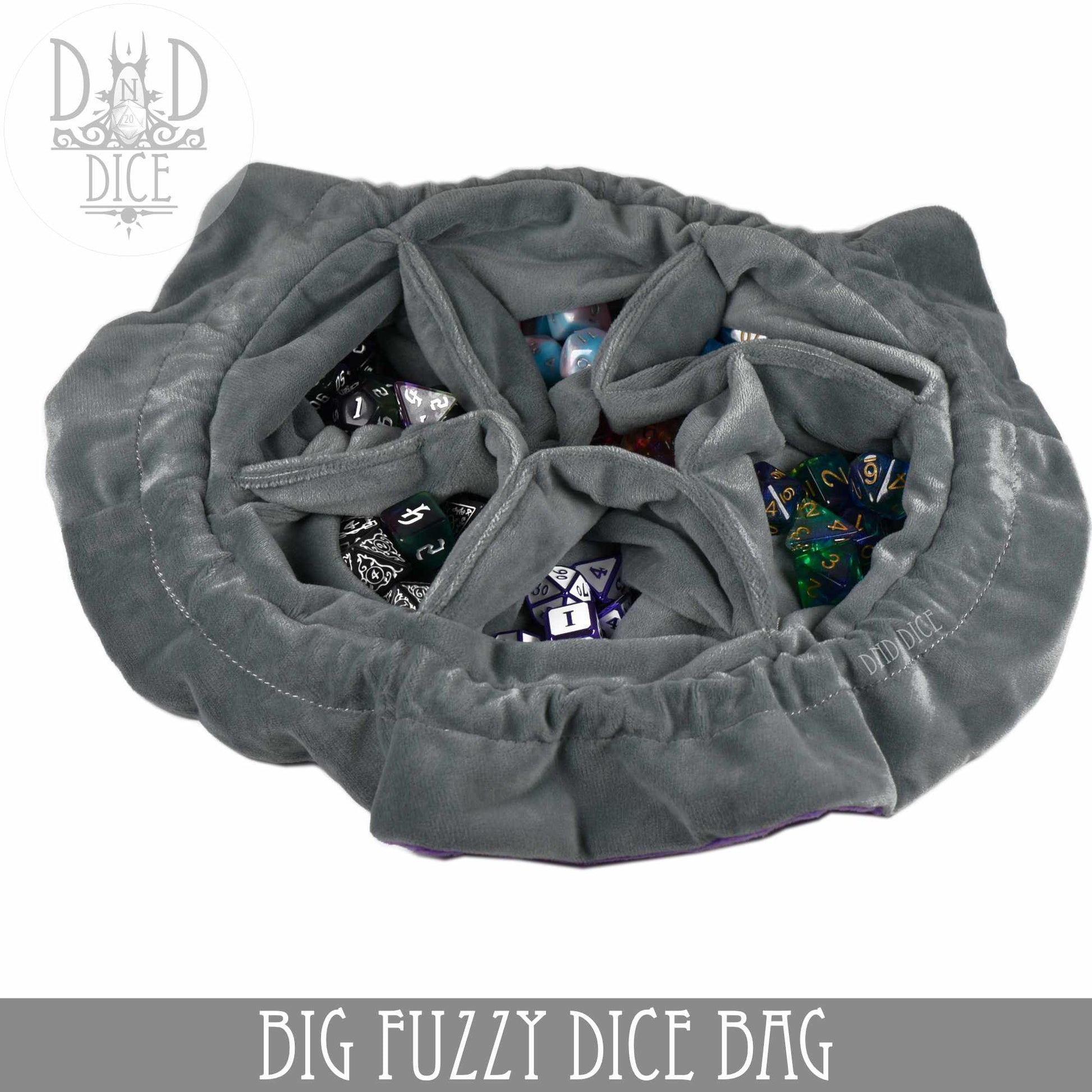 Big Fuzzy Dice Bag (7 Colors) - Premium Dice Sets & Games from DND DICE - Just $25! Shop now at Game Crave Tournament Store