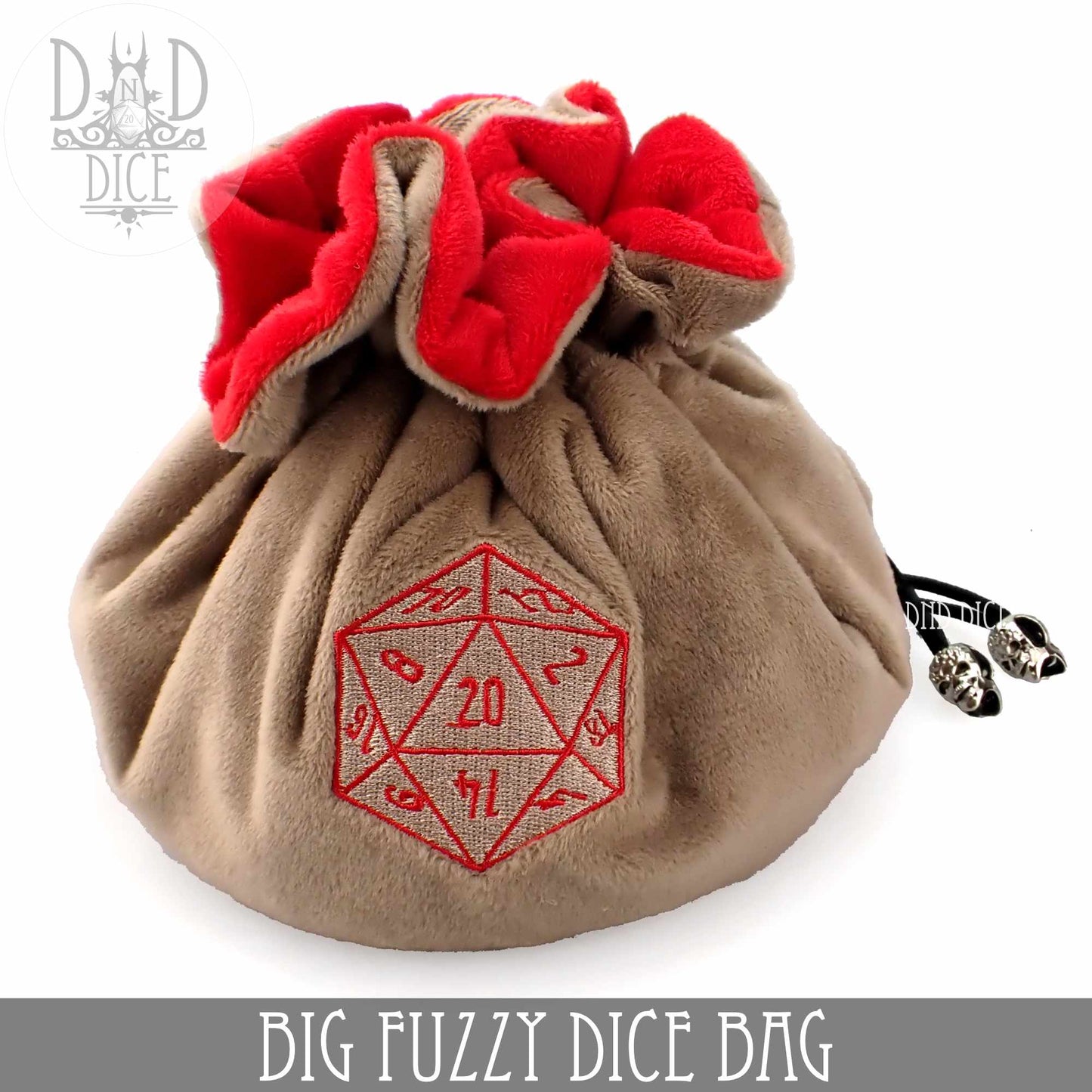 Big Fuzzy Dice Bag (7 Colors) - Premium Dice Sets & Games from DND DICE - Just $25! Shop now at Game Crave Tournament Store