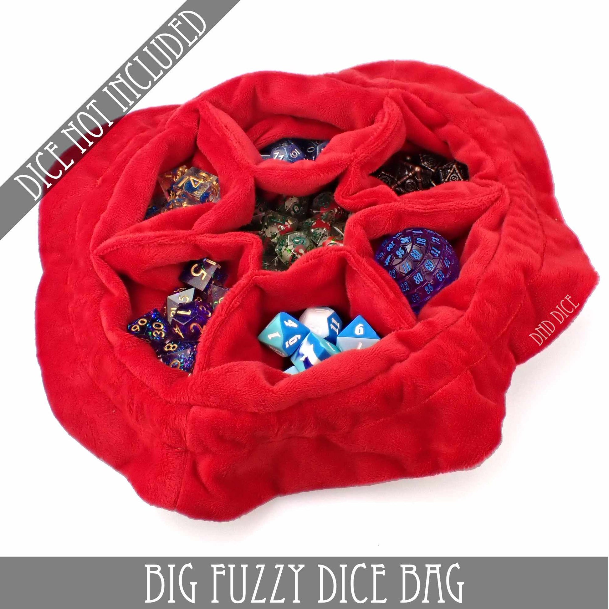 Big Fuzzy Dice Bag (7 Colors) - Premium Dice Sets & Games from DND DICE - Just $25! Shop now at Game Crave Tournament Store