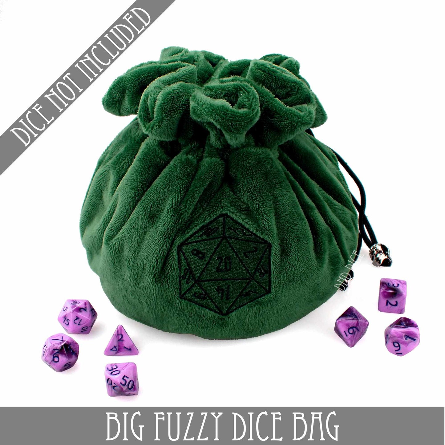 Big Fuzzy Dice Bag (7 Colors) - Premium Dice Sets & Games from DND DICE - Just $25! Shop now at Game Crave Tournament Store