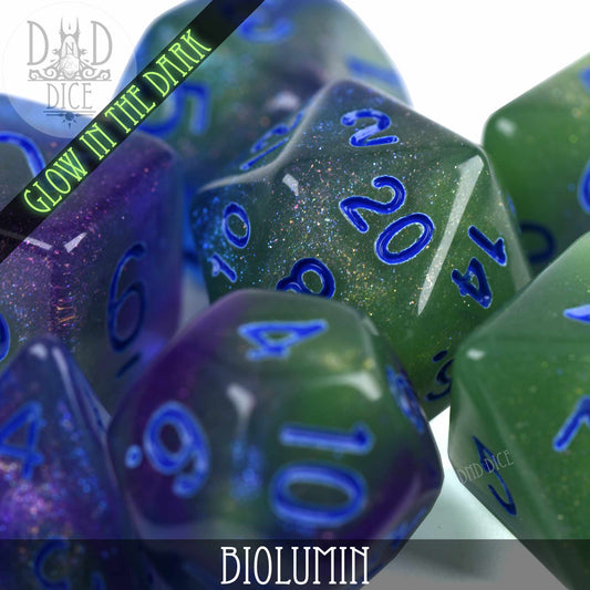 Biolumin Glow in the Dark Dice Set - Premium Dice Sets & Games from DND DICE - Just $9! Shop now at Game Crave Tournament Store