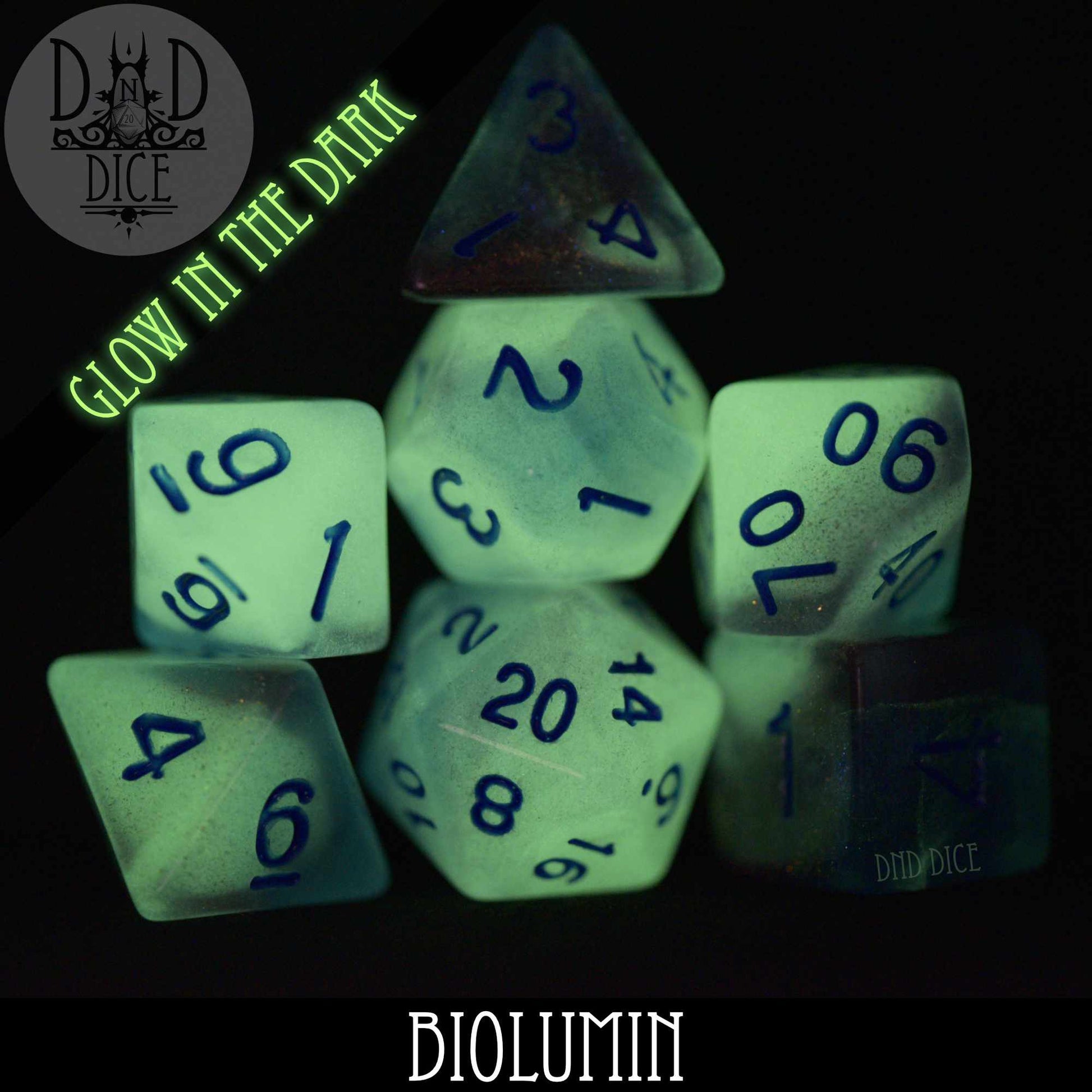 Biolumin Glow in the Dark Dice Set - Premium Dice Sets & Games from DND DICE - Just $9! Shop now at Game Crave Tournament Store