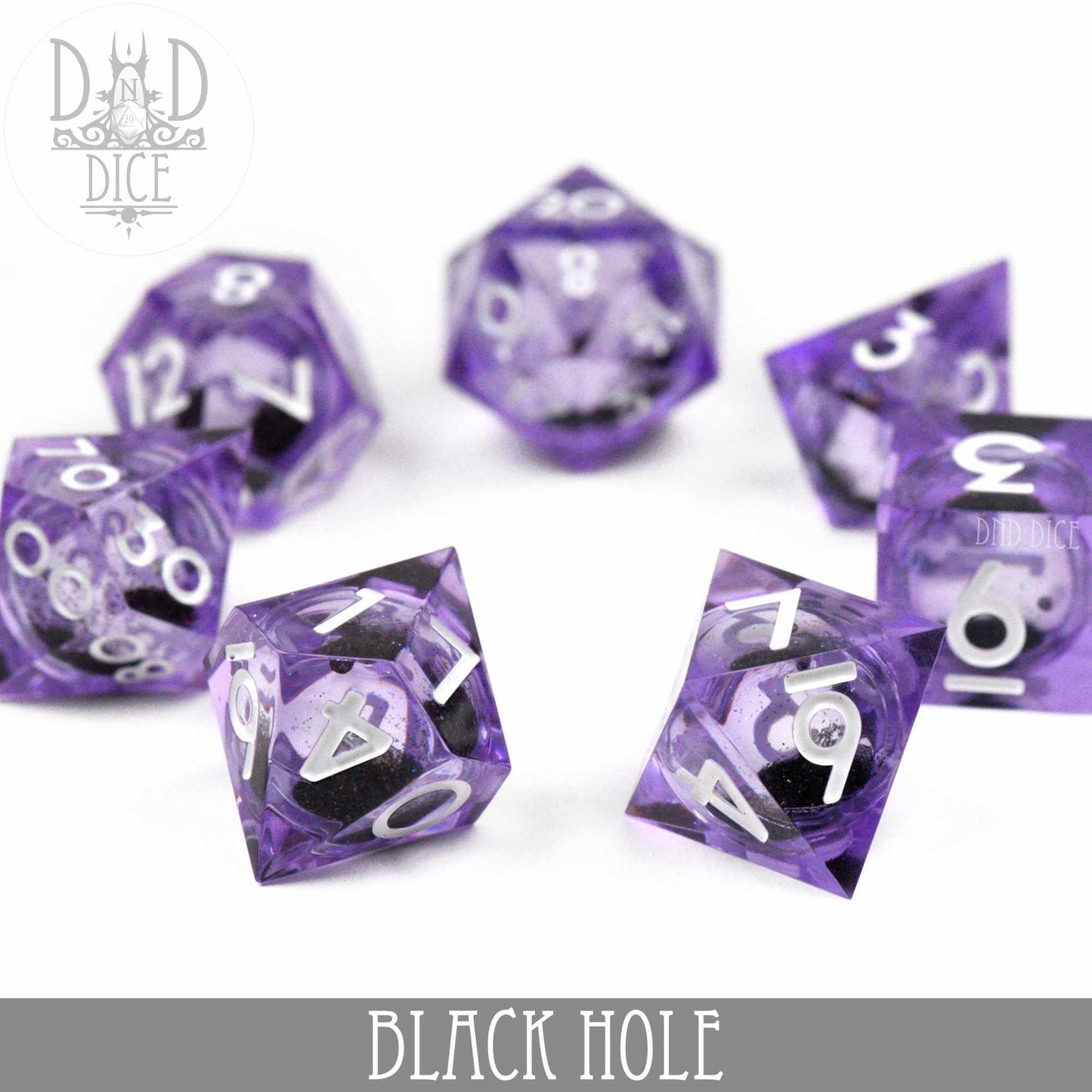 Black Hole Liquid Core Dice Set - Premium Dice Sets & Games from DND DICE - Just $40! Shop now at Game Crave Tournament Store