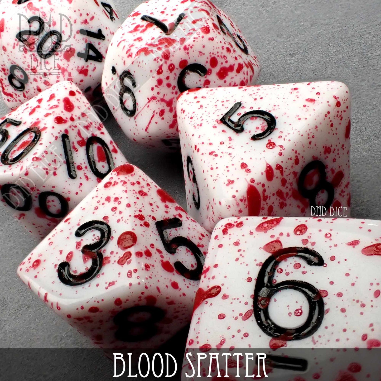 Blood Spatter Dice Set - Premium Dice Sets & Games from DND DICE - Just $15! Shop now at Game Crave Tournament Store