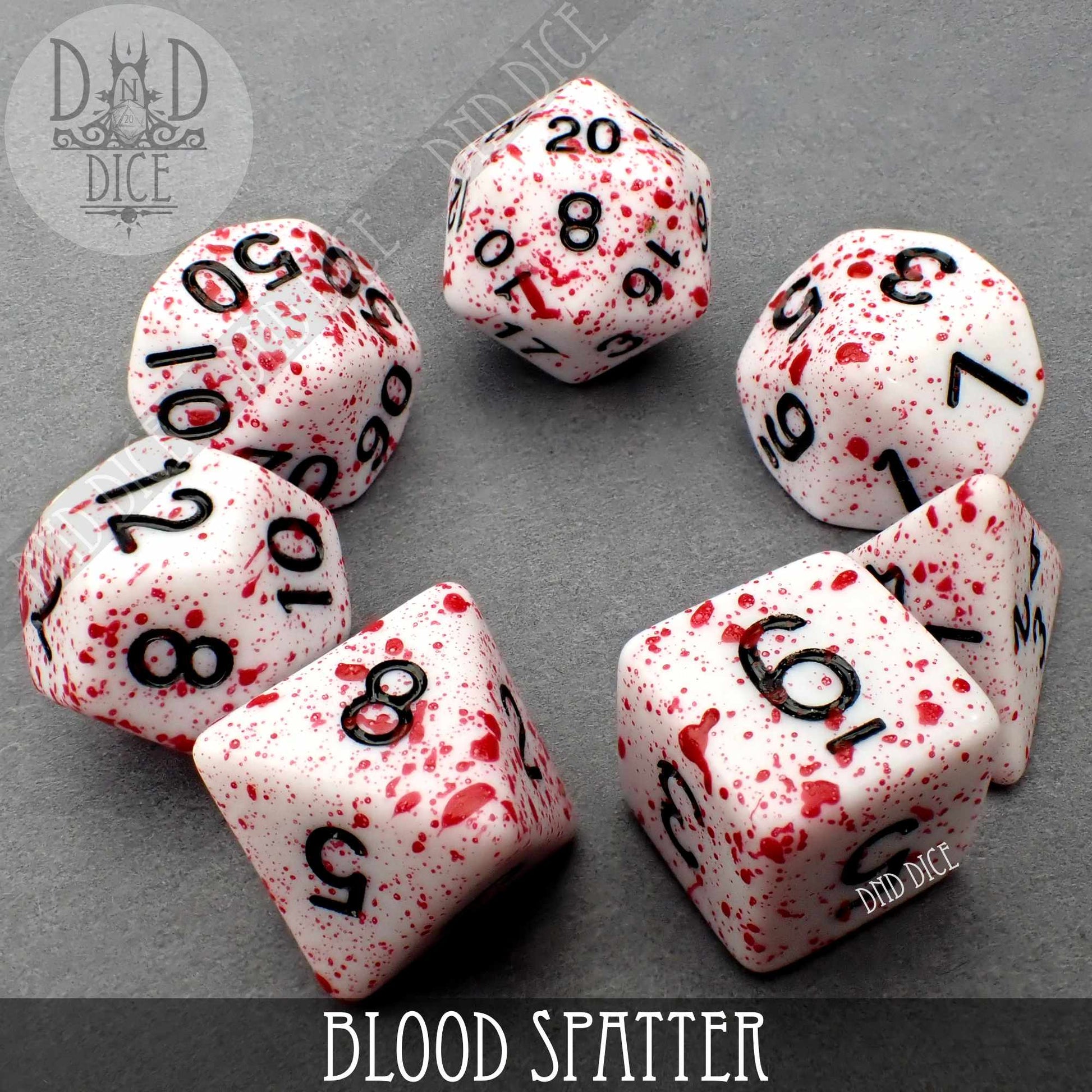 Blood Spatter Dice Set - Premium Dice Sets & Games from DND DICE - Just $15! Shop now at Game Crave Tournament Store