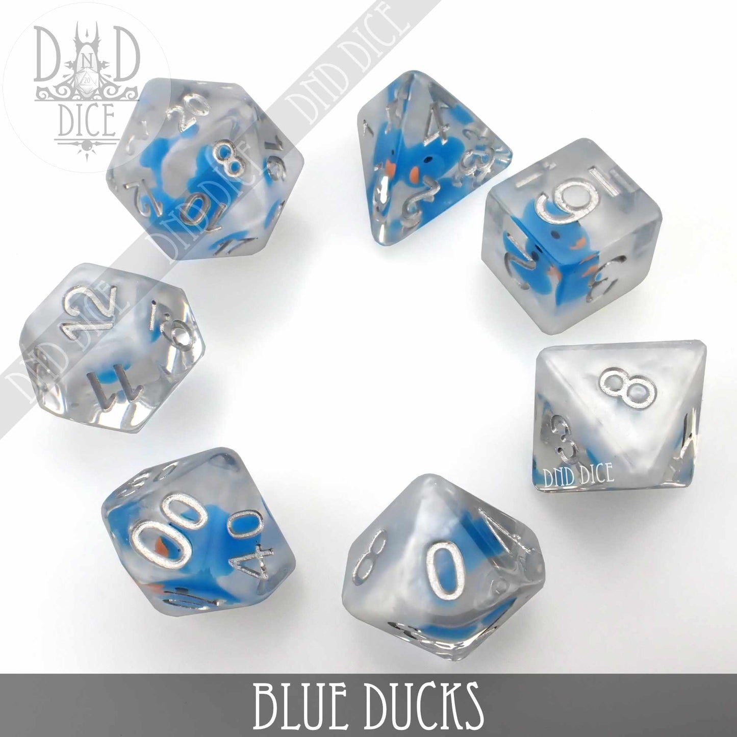 Blue Ducks Dice Set - Premium Dice Sets & Games from DND DICE - Just $15! Shop now at Game Crave Tournament Store