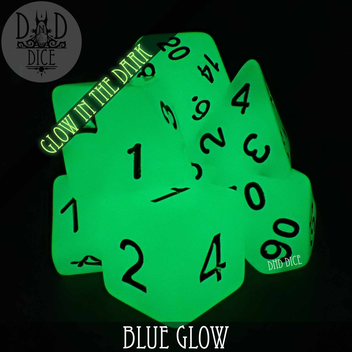 Blue Glow in the Dark Dice Set - Premium Dice Sets & Games from DND DICE - Just $6! Shop now at Game Crave Tournament Store