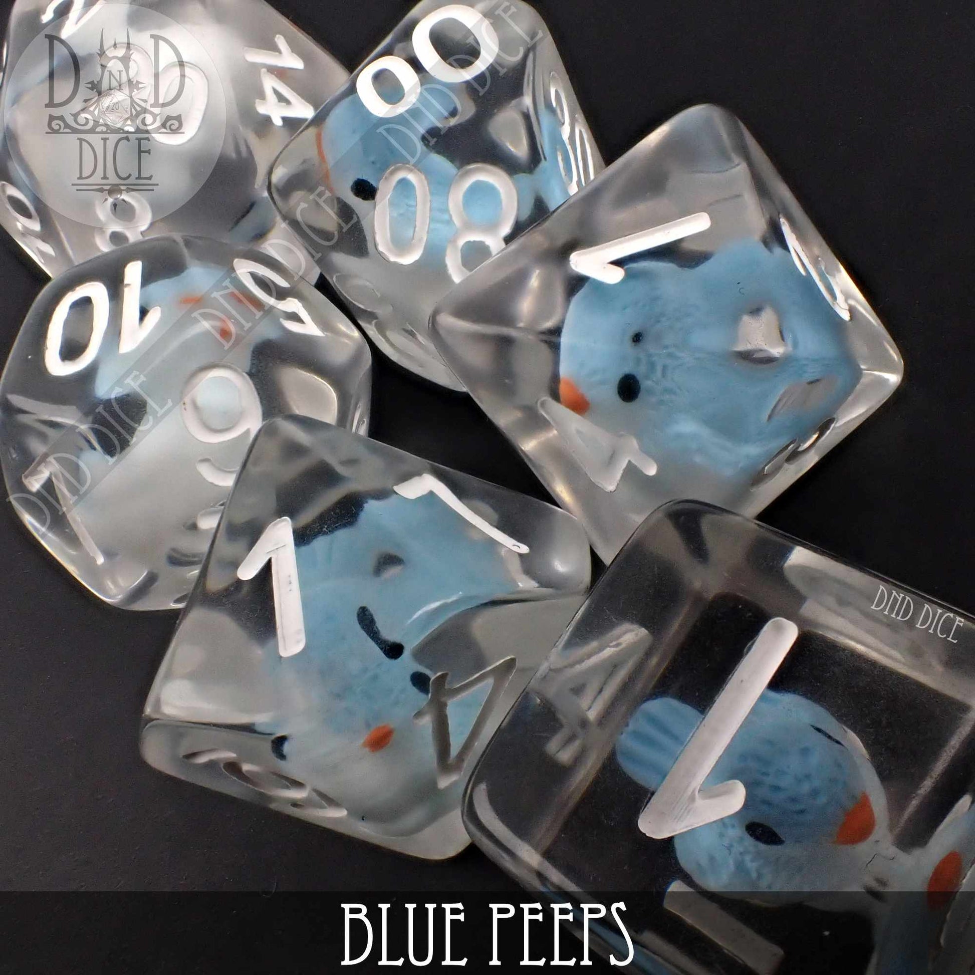 Blue Peeps Dice Set - Premium Dice Sets & Games from DND DICE - Just $15! Shop now at Game Crave Tournament Store