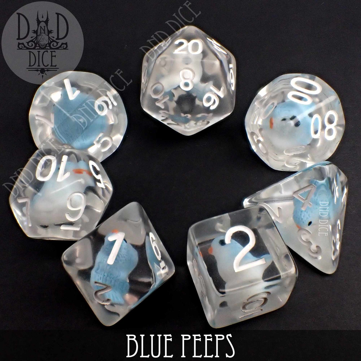 Blue Peeps Dice Set - Premium Dice Sets & Games from DND DICE - Just $15! Shop now at Game Crave Tournament Store