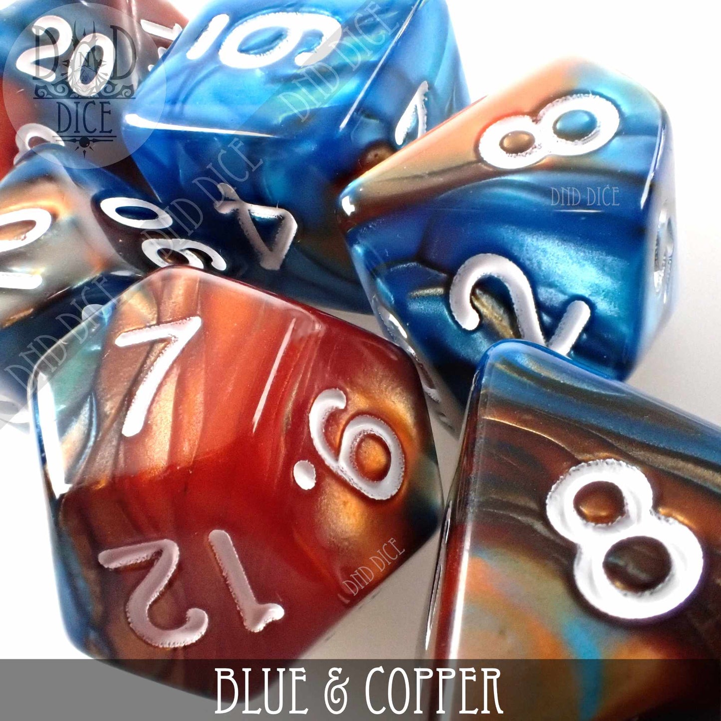 Blue & Copper Dice Set - Premium Dice Sets & Games from DND DICE - Just $7! Shop now at Game Crave Tournament Store