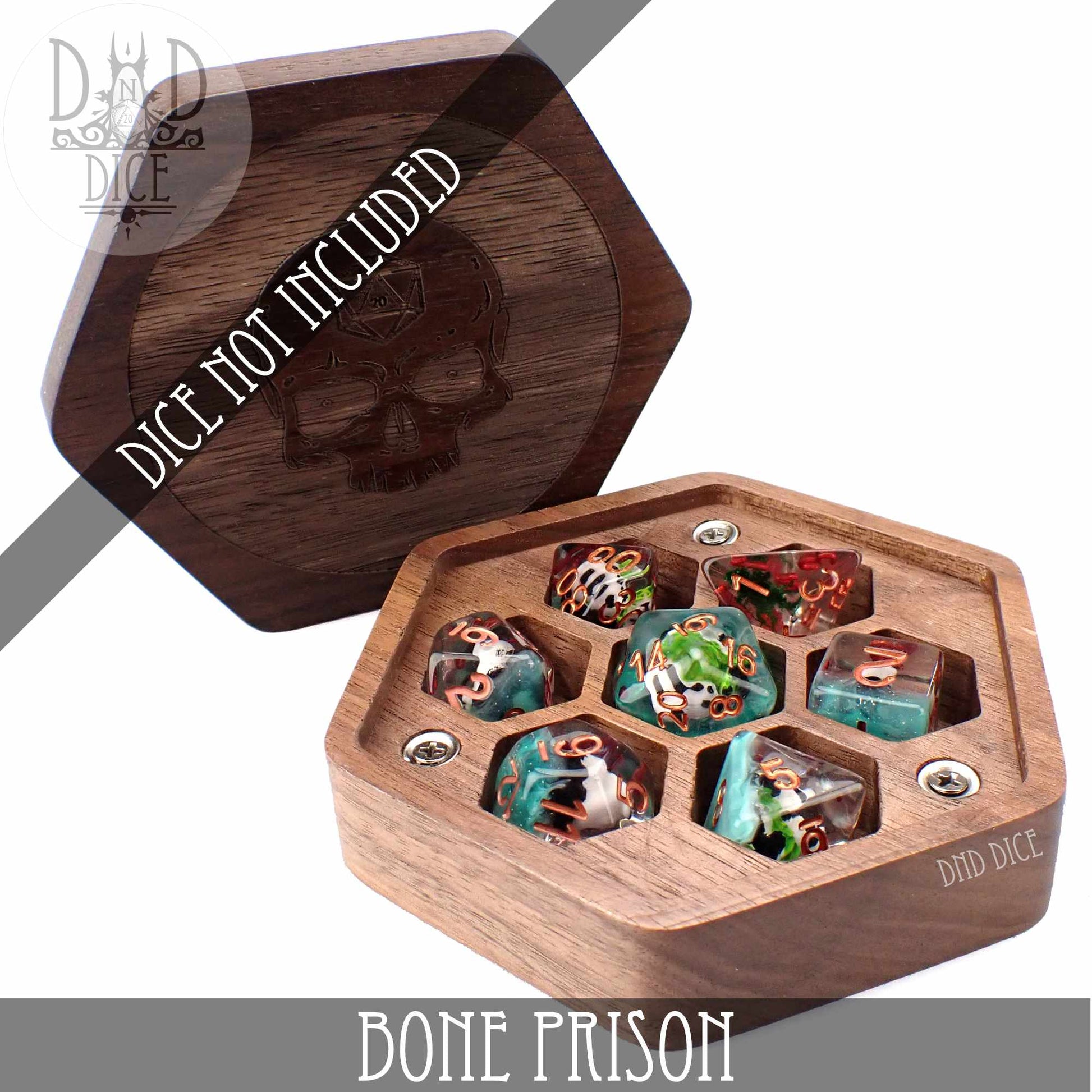 Bone Prison Wood Dice Box - Premium Dice Sets & Games from DND DICE - Just $25! Shop now at Game Crave Tournament Store