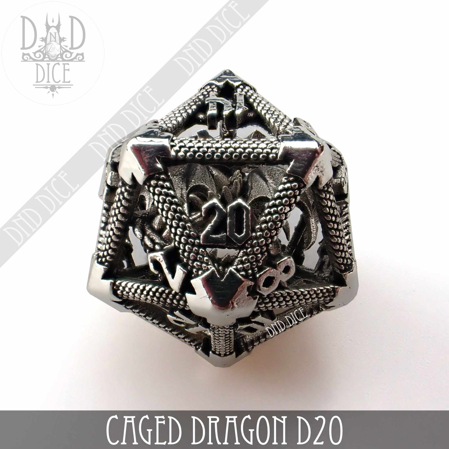 Caged Dragon D20 (6 Colors) - Premium Dice Sets & Games from DND DICE - Just $20! Shop now at Game Crave Tournament Store