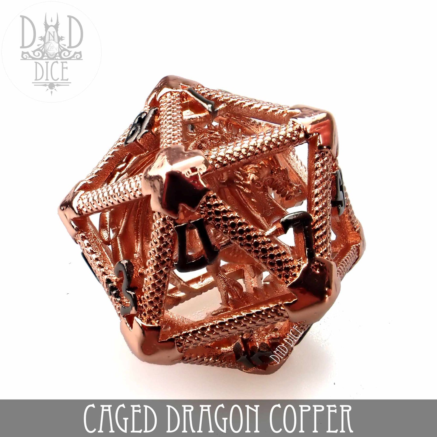 Caged Dragon D20 (6 Colors) - Premium Dice Sets & Games from DND DICE - Just $20! Shop now at Game Crave Tournament Store