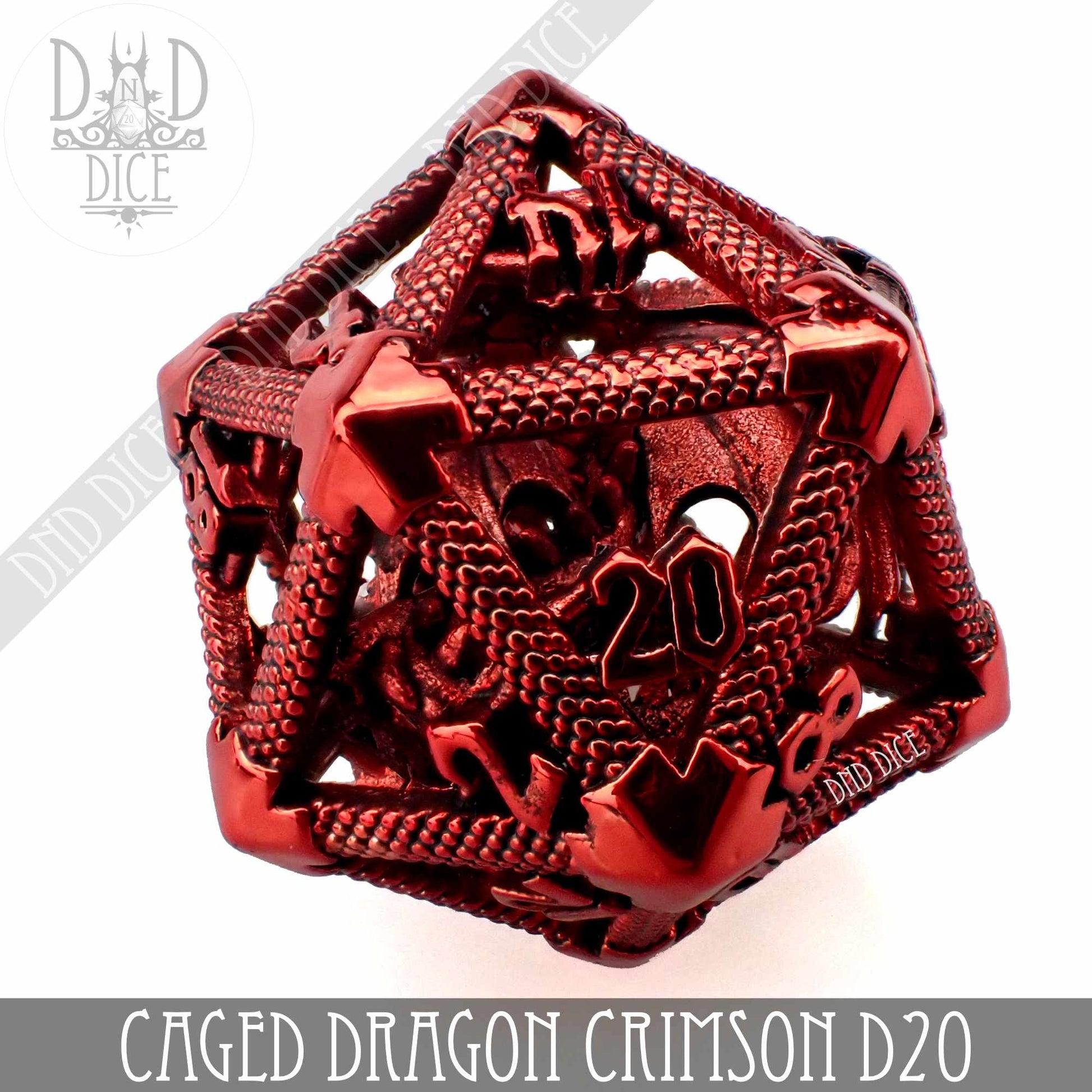 Caged Dragon D20 (6 Colors) - Premium Dice Sets & Games from DND DICE - Just $20! Shop now at Game Crave Tournament Store