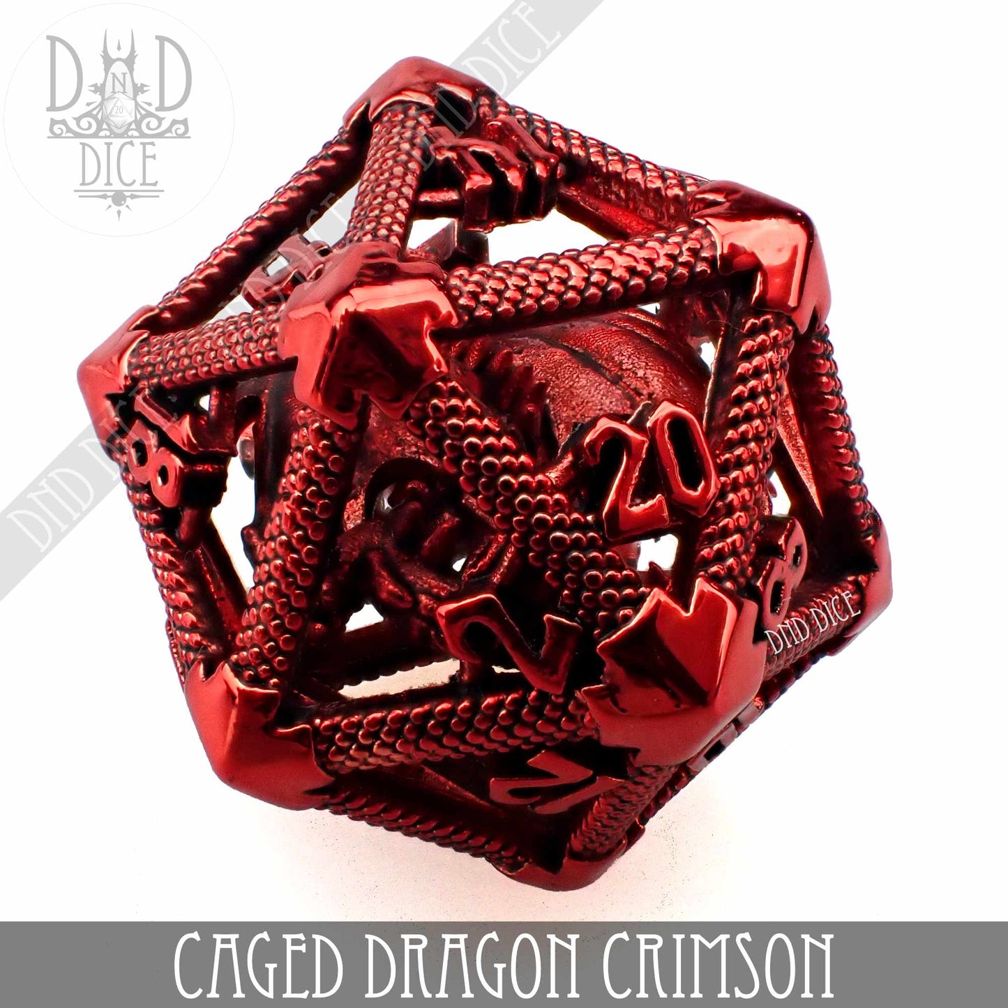 Caged Dragon D20 (6 Colors) - Premium Dice Sets & Games from DND DICE - Just $20! Shop now at Game Crave Tournament Store