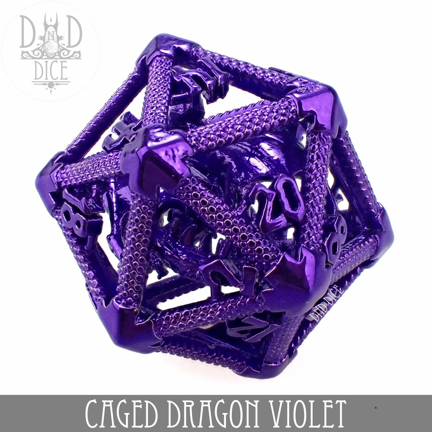 Caged Dragon D20 (6 Colors) - Premium Dice Sets & Games from DND DICE - Just $20! Shop now at Game Crave Tournament Store