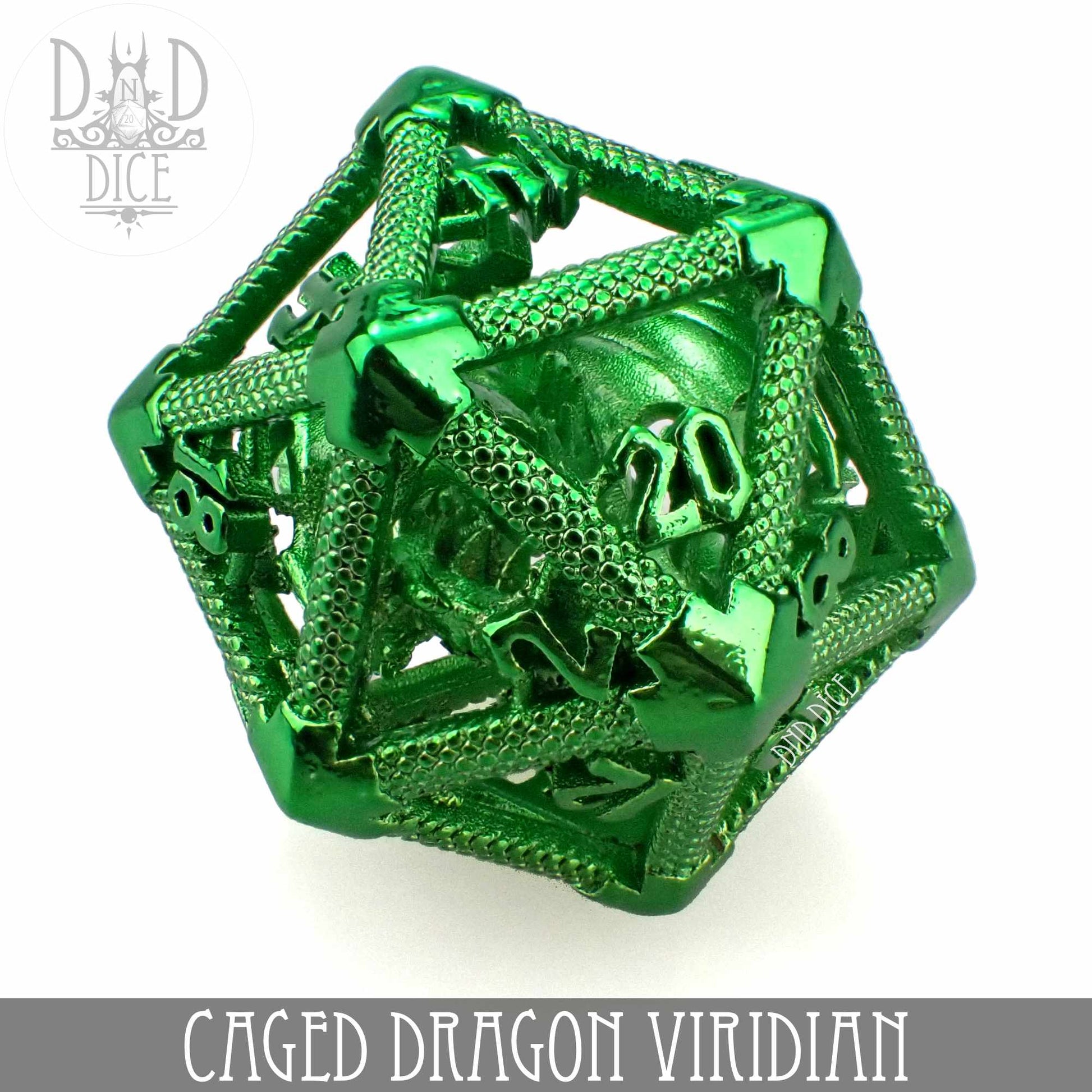 Caged Dragon D20 (6 Colors) - Premium Dice Sets & Games from DND DICE - Just $20! Shop now at Game Crave Tournament Store