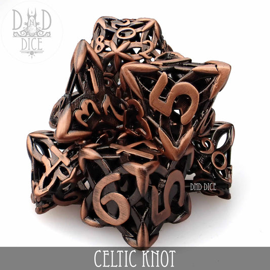 Celtic Knot Metal Dice Set (Gift Box) - Premium Dice Sets & Games from DND DICE - Just $40! Shop now at Game Crave Tournament Store