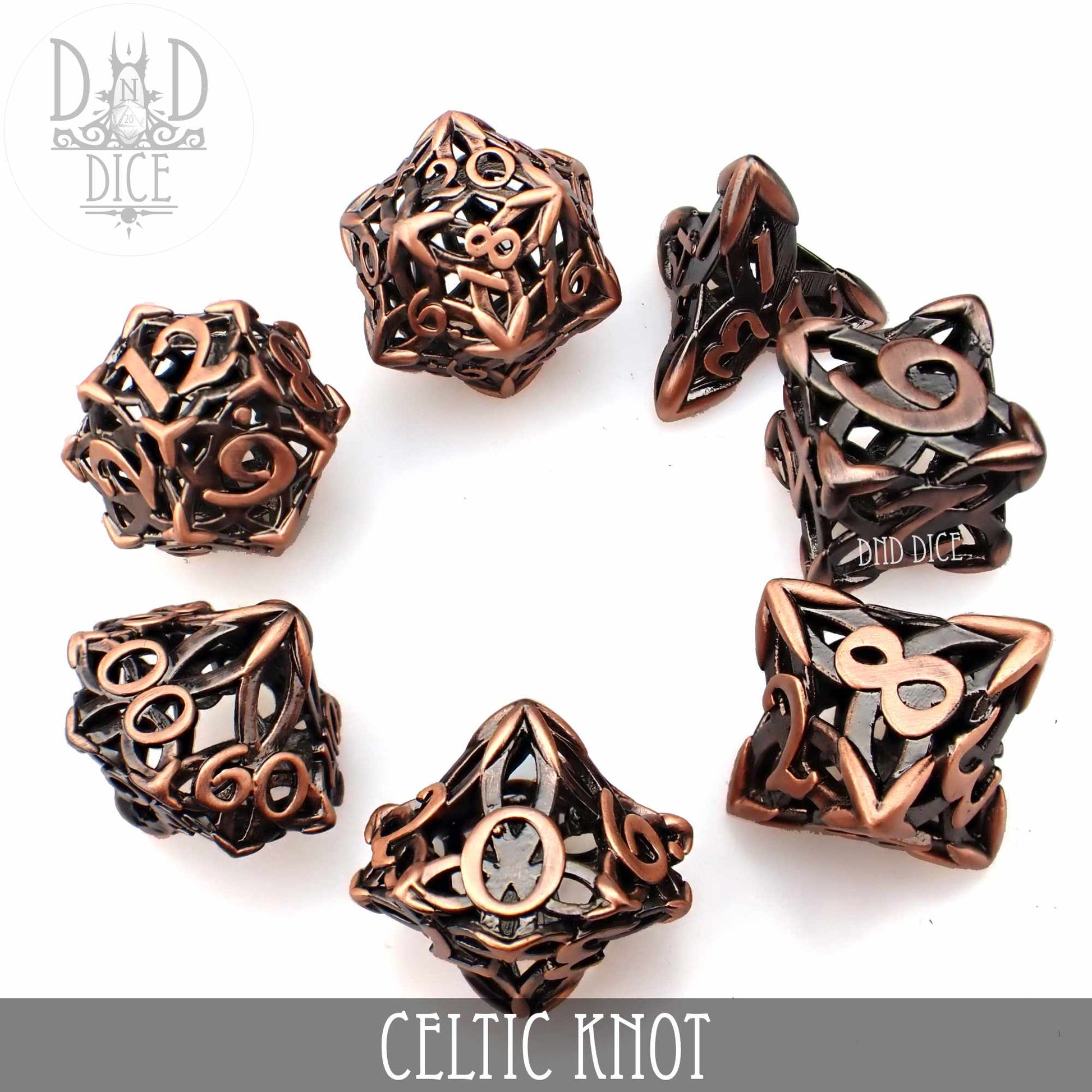 Celtic Knot Metal Dice Set (Gift Box) - Premium Dice Sets & Games from DND DICE - Just $40! Shop now at Game Crave Tournament Store