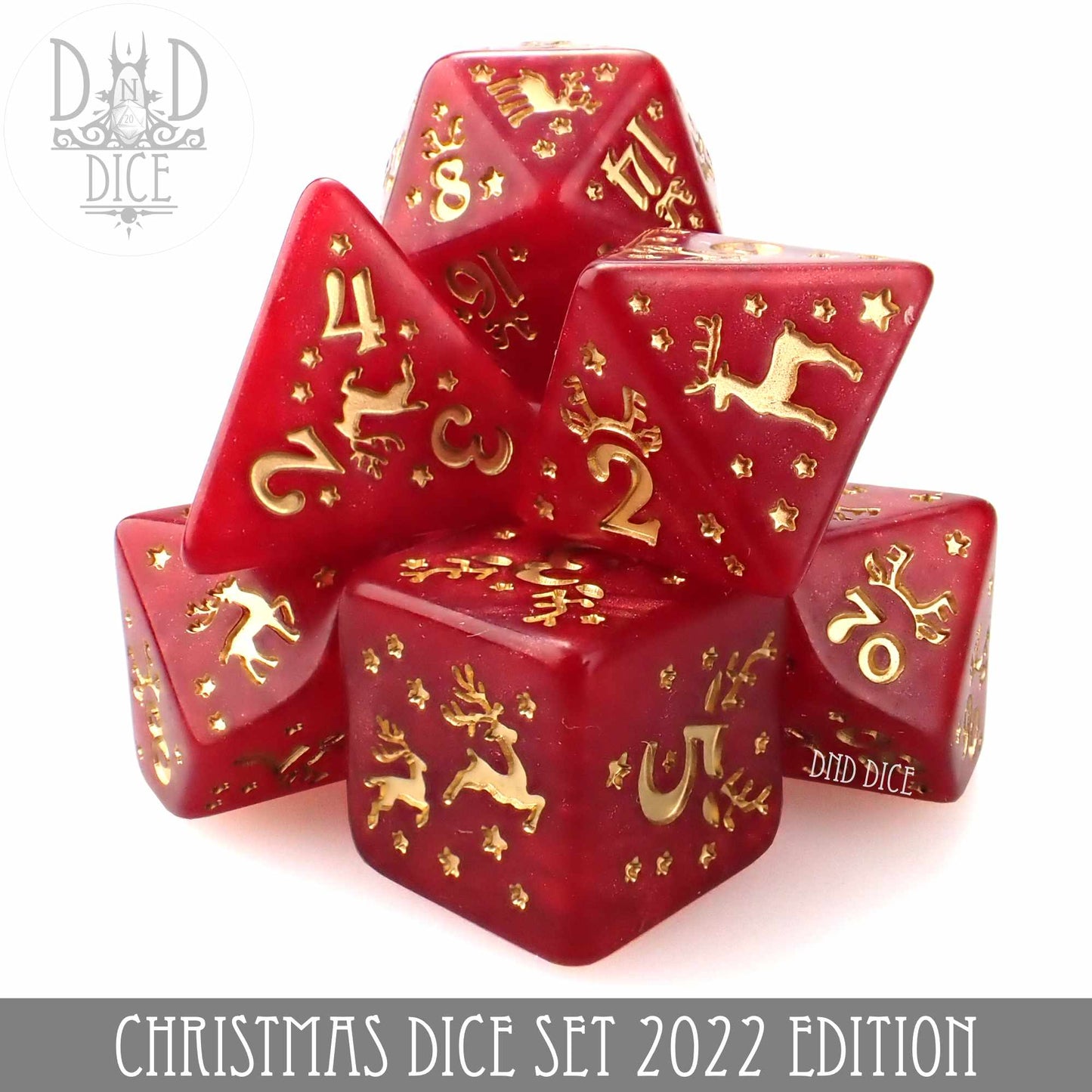 Christmas 2022 Dice Set - Premium Dice Sets & Games from DND DICE - Just $14! Shop now at Game Crave Tournament Store