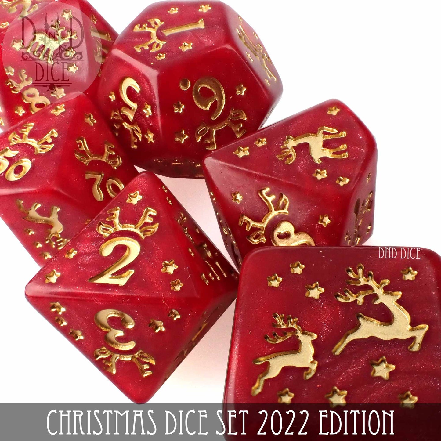 Christmas 2022 Dice Set - Premium Dice Sets & Games from DND DICE - Just $14! Shop now at Game Crave Tournament Store