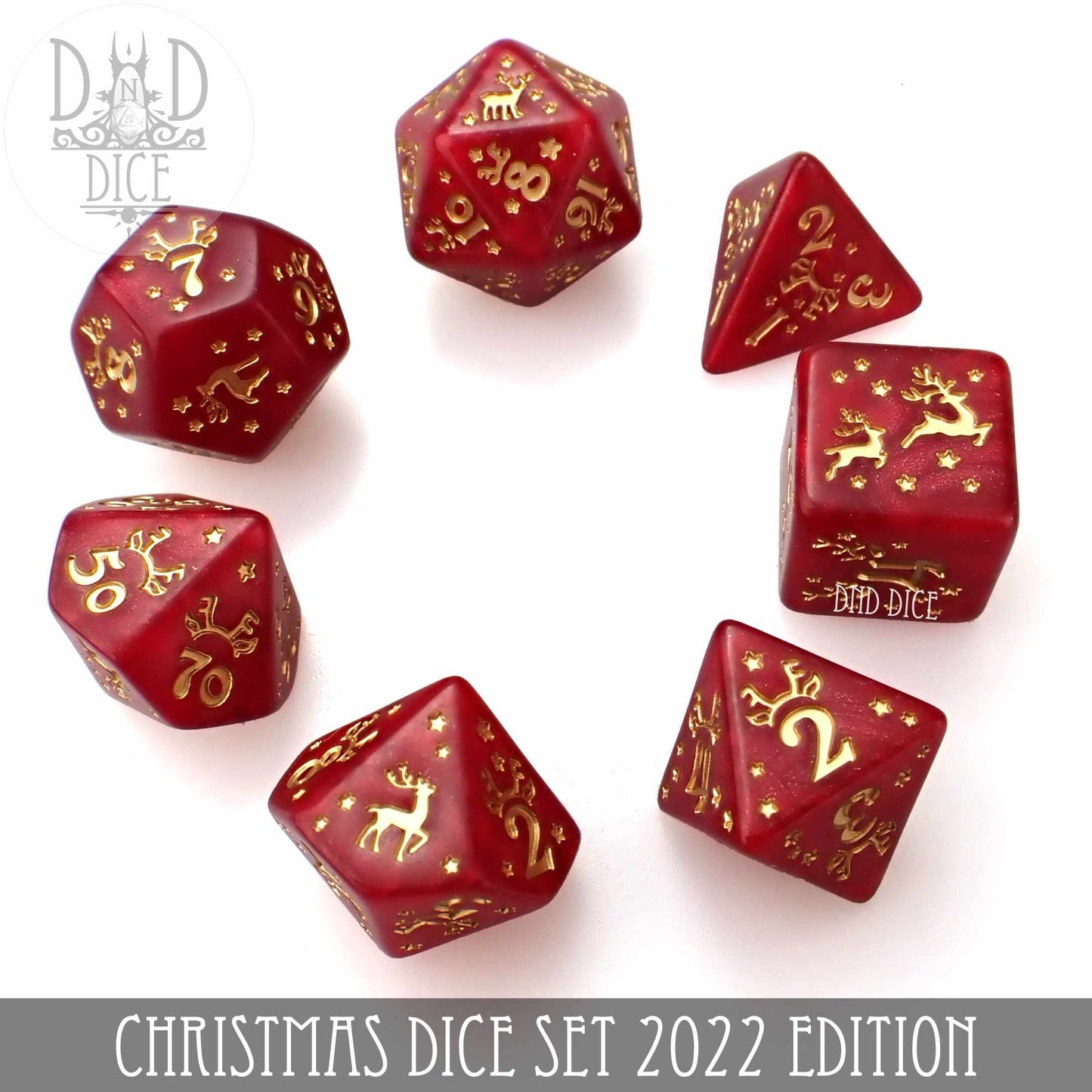 Christmas 2022 Dice Set - Premium Dice Sets & Games from DND DICE - Just $14! Shop now at Game Crave Tournament Store