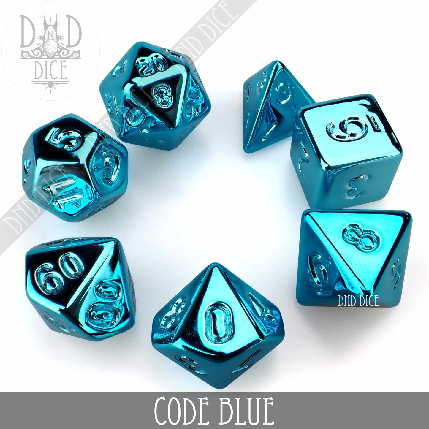 Code Blue Dice Set - Premium Dice Sets & Games from DND DICE - Just $9! Shop now at Game Crave Tournament Store