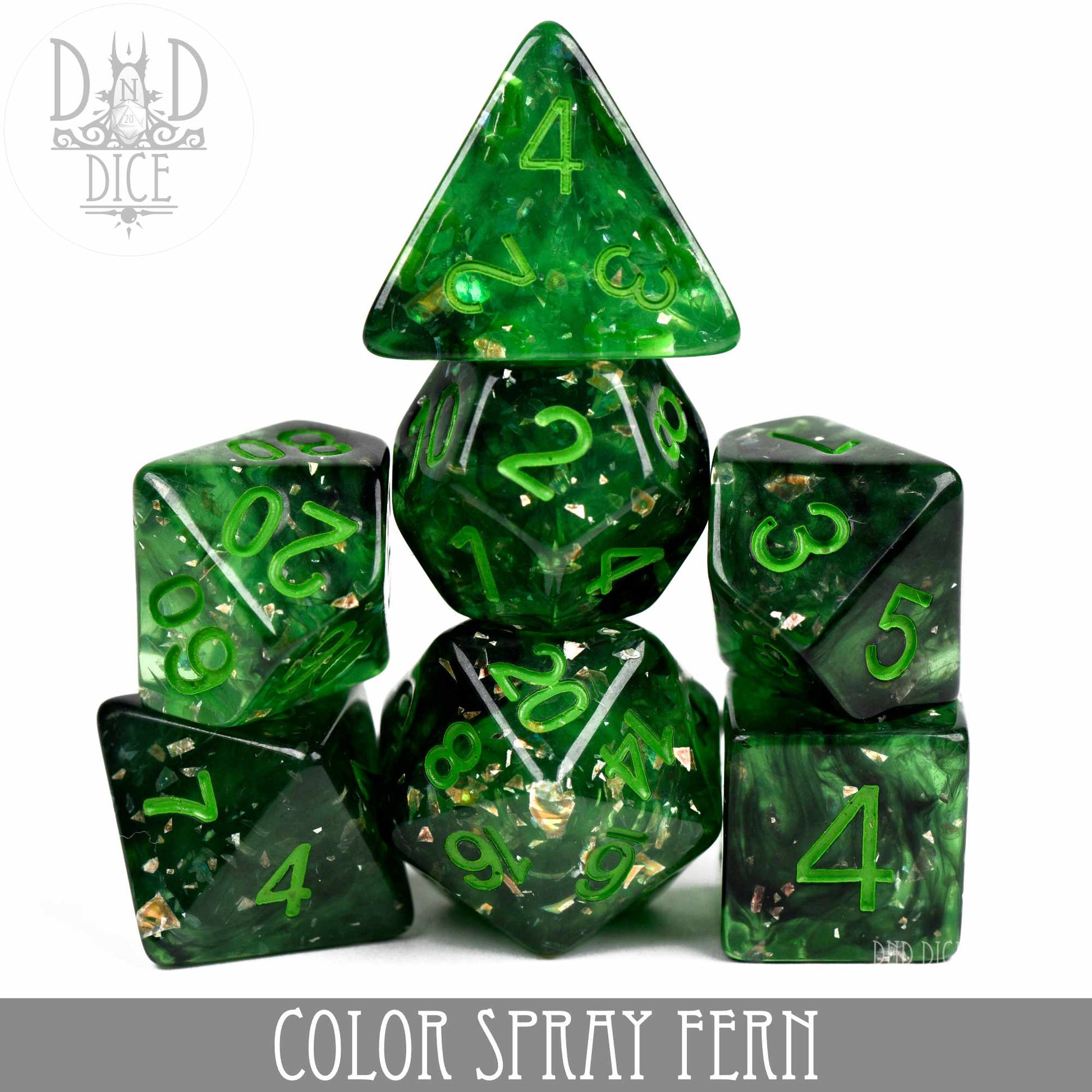 Color Spray Fern Dice Set - Premium Dice Sets & Games from DND DICE - Just $13! Shop now at Game Crave Tournament Store