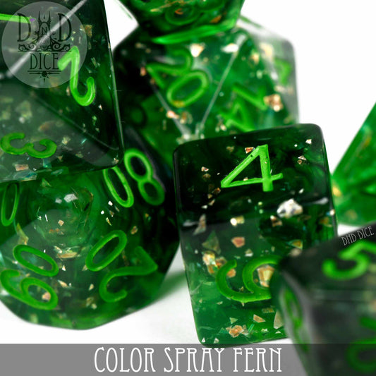 Color Spray Fern Dice Set - Premium Dice Sets & Games from DND DICE - Just $13! Shop now at Game Crave Tournament Store