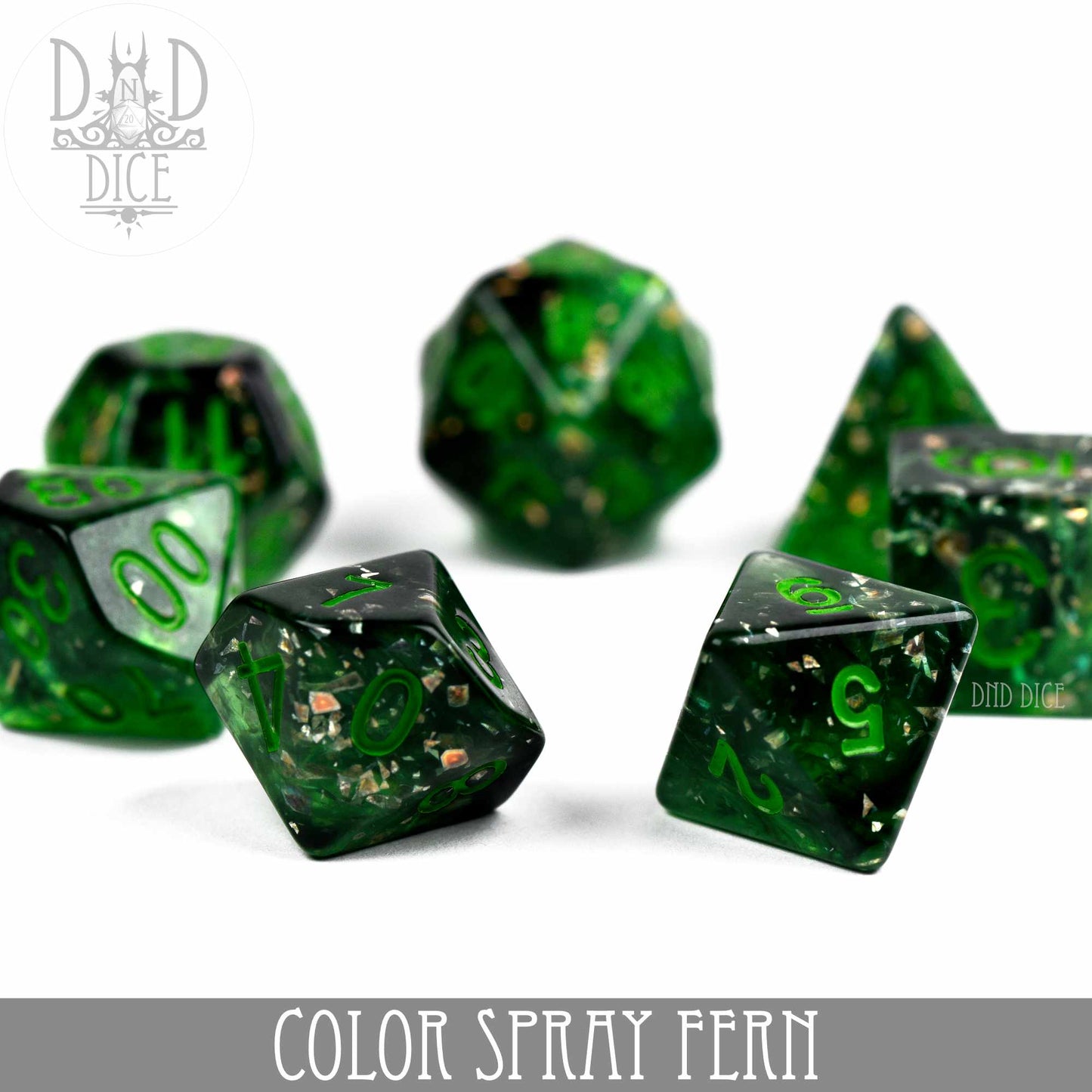 Color Spray Fern Dice Set - Premium Dice Sets & Games from DND DICE - Just $13! Shop now at Game Crave Tournament Store