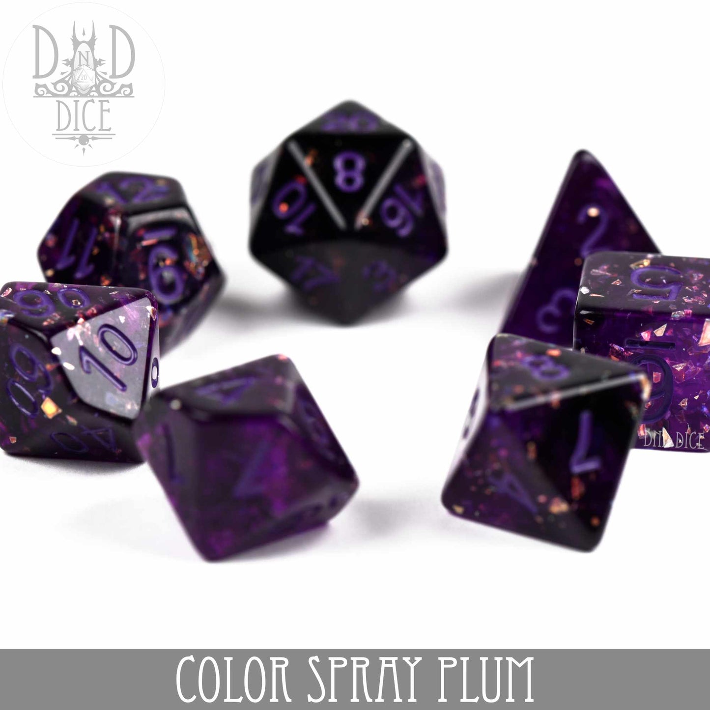 Color Spray Plum Dice Set - Premium Dice Sets & Games from DND DICE - Just $13! Shop now at Game Crave Tournament Store